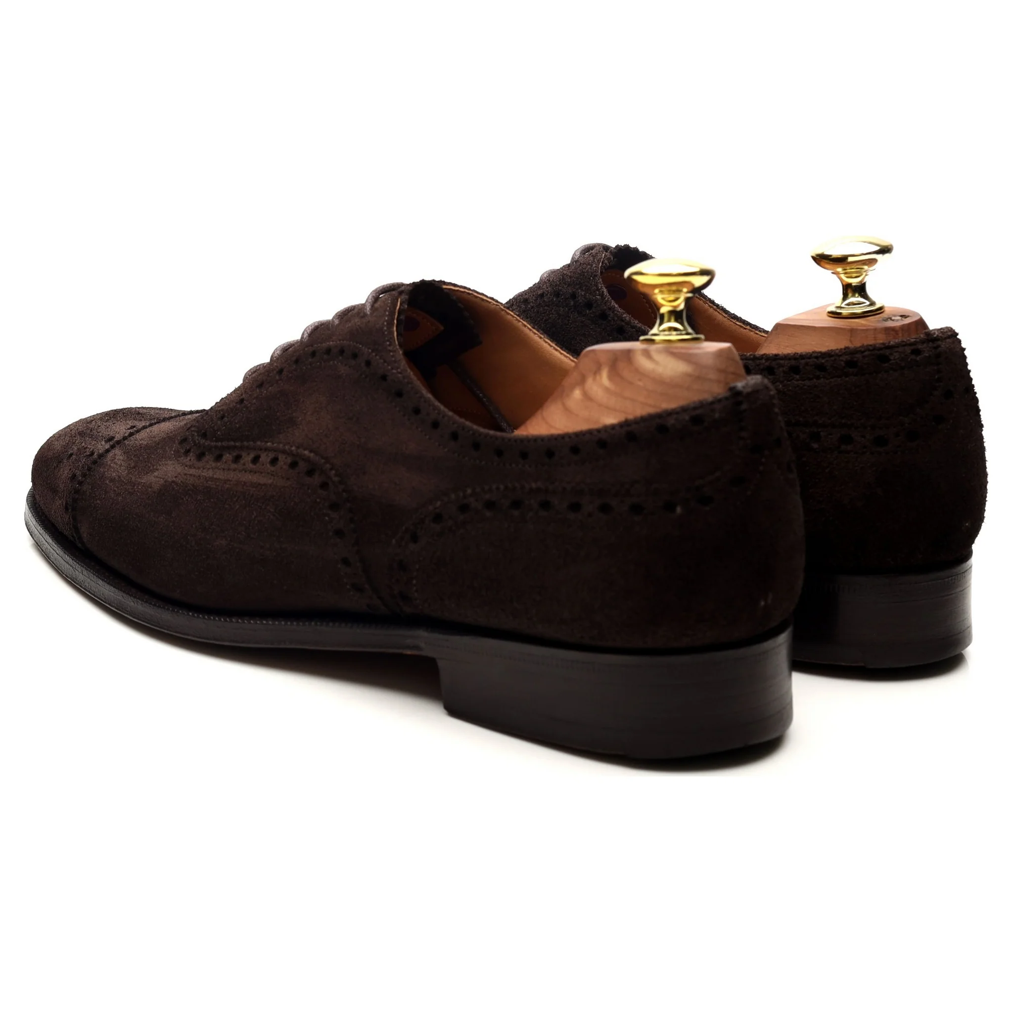 'Highgrove' Dark Brown Suede Oxford Brogues UK 7.5 F - Image 3