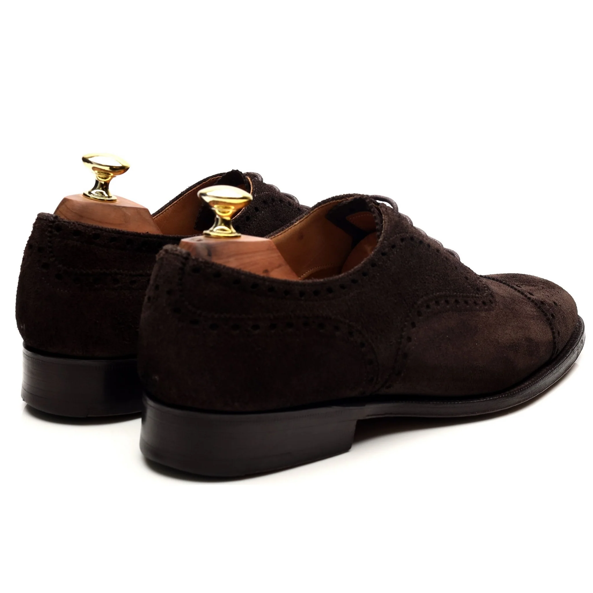 'Highgrove' Dark Brown Suede Oxford Brogues UK 7.5 F - Image 5