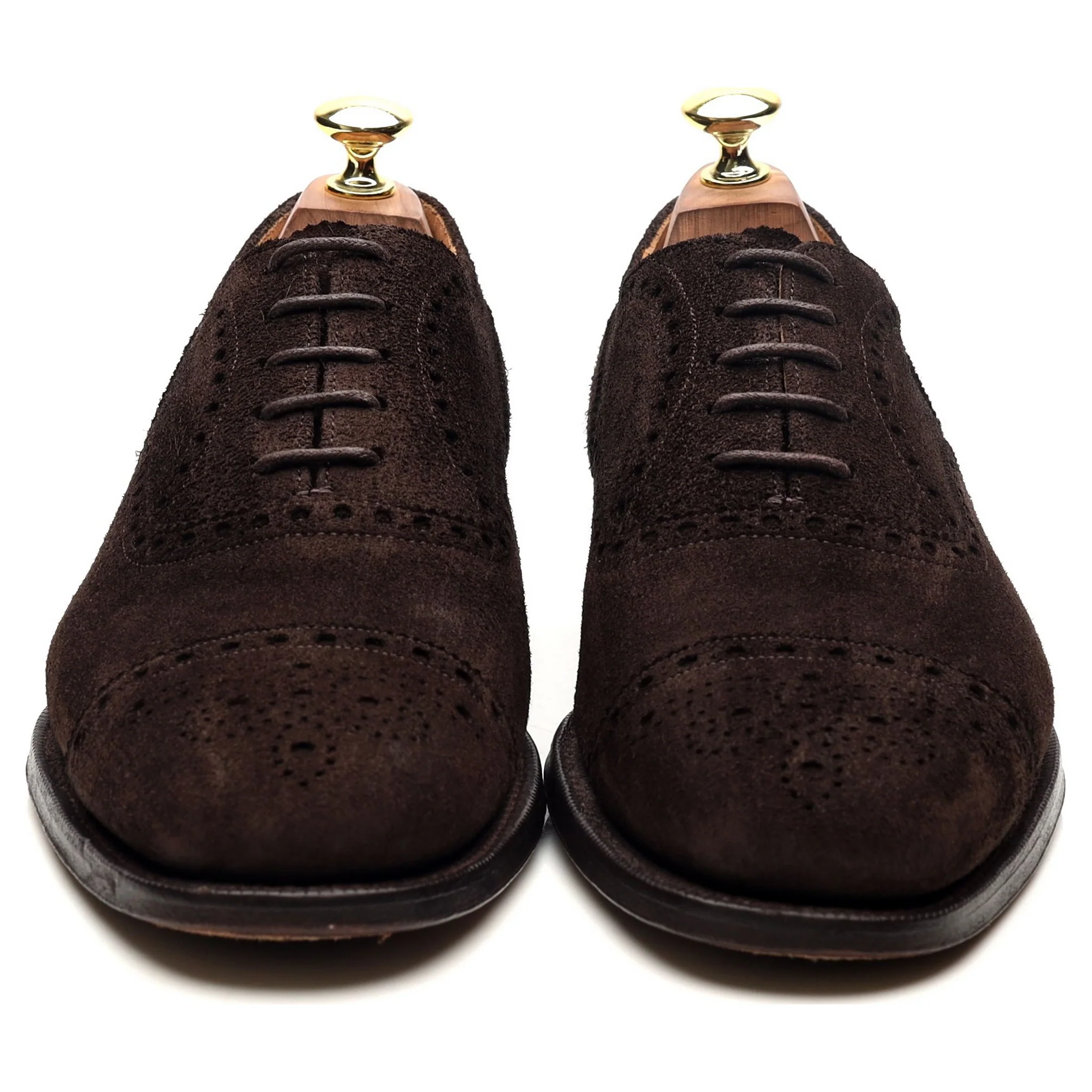 'Highgrove' Dark Brown Suede Oxford Brogues UK 7.5 F - Image 8