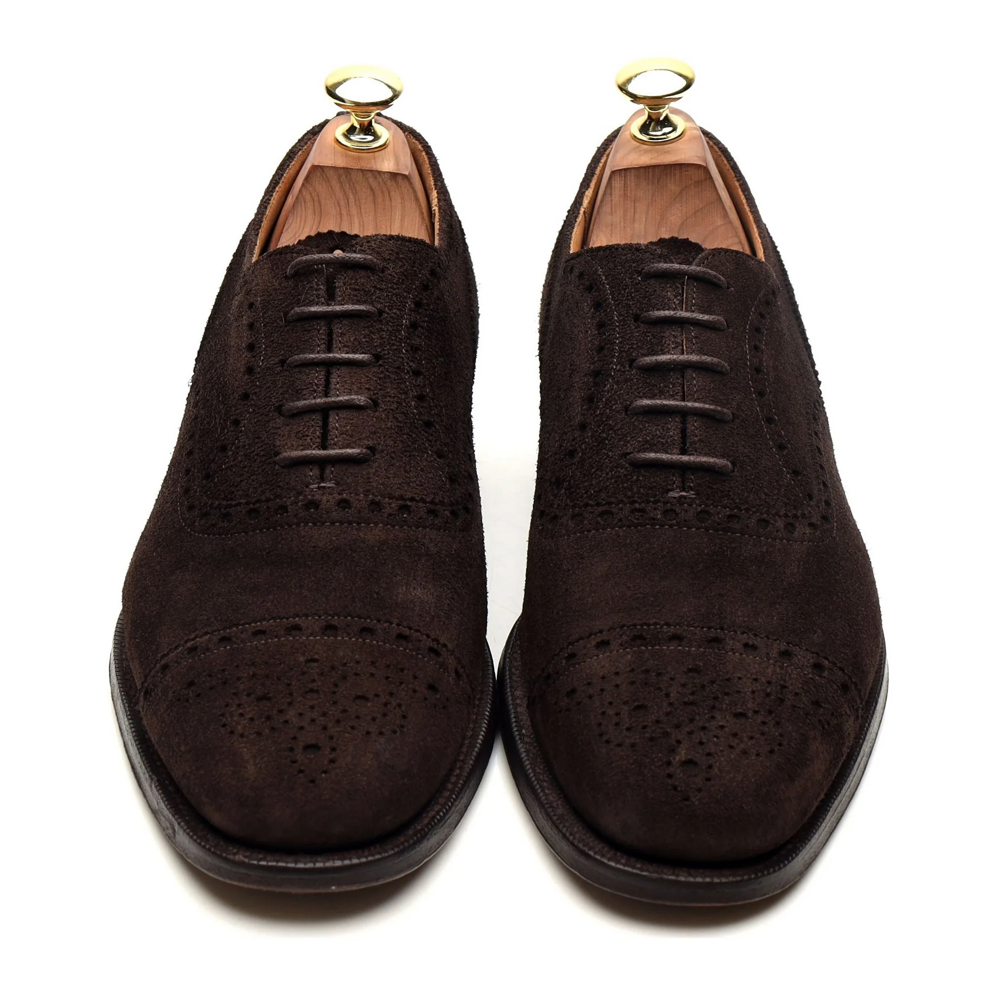 'Highgrove' Dark Brown Suede Oxford Brogues UK 7.5 F - Image 9