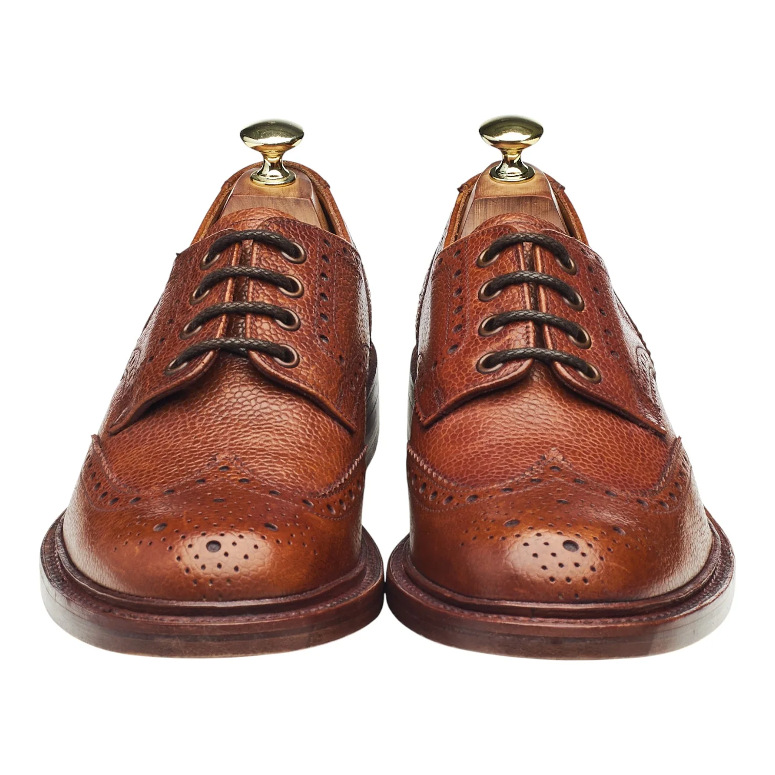 Hoggs of Fife 'Carnoustie' Tan Brown Leather Derby Brogues UK 7 G - Image 2