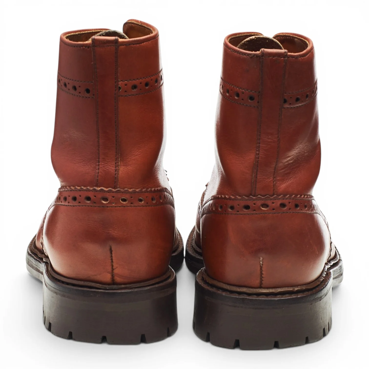 Hoggs of Fife Tan Brown Leather Brogue Boots UK 7 FX - Image 4