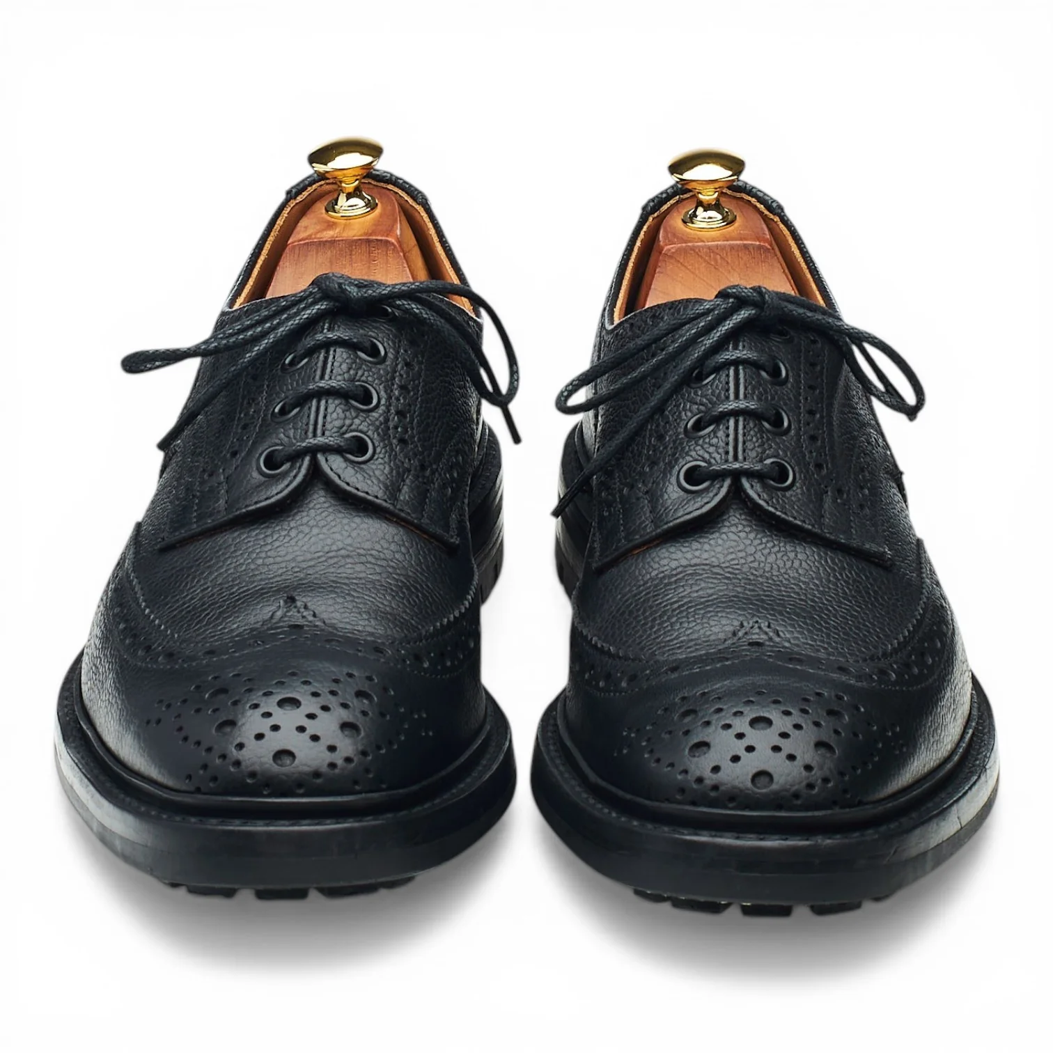 'Ilkley' Black Grain Leather Derby Brogues UK 10.5 - Image 2
