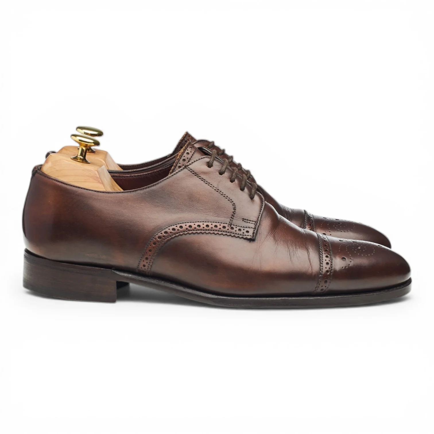 Imperial 'Osborne' Dark Brown Leather Derby Brogues UK 7.5 F