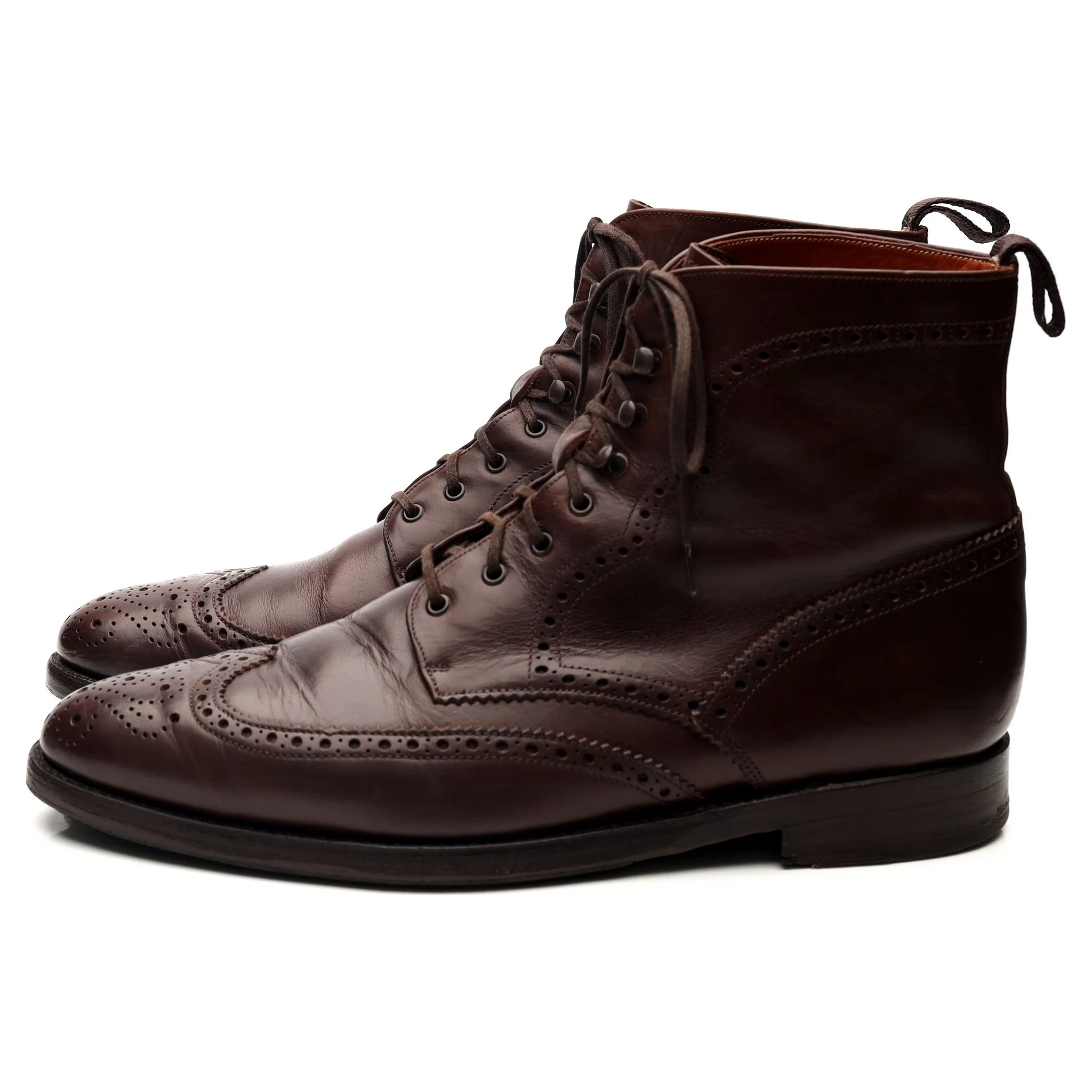 'Holman' Dark Brown Leather Brogue Boots UK 8.5 E - Image 2