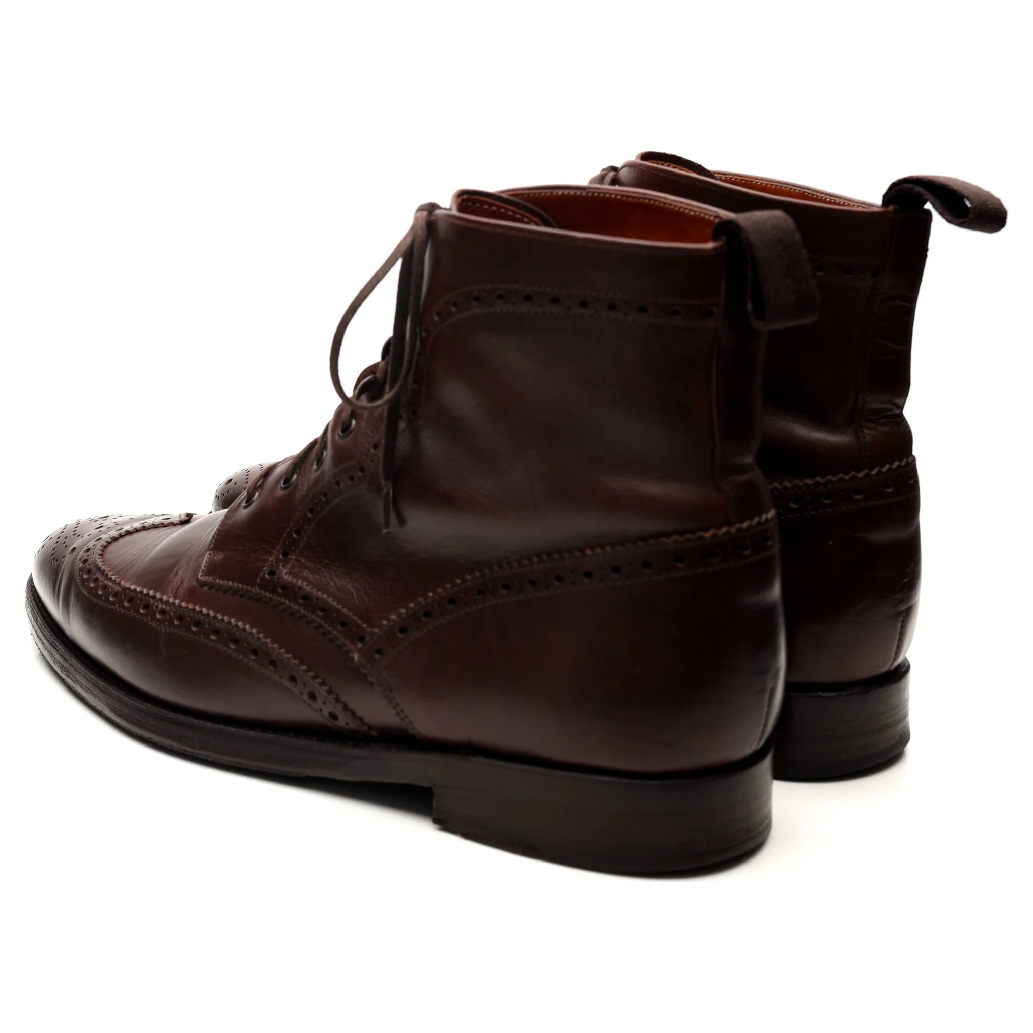 'Holman' Dark Brown Leather Brogue Boots UK 8.5 E - Image 3