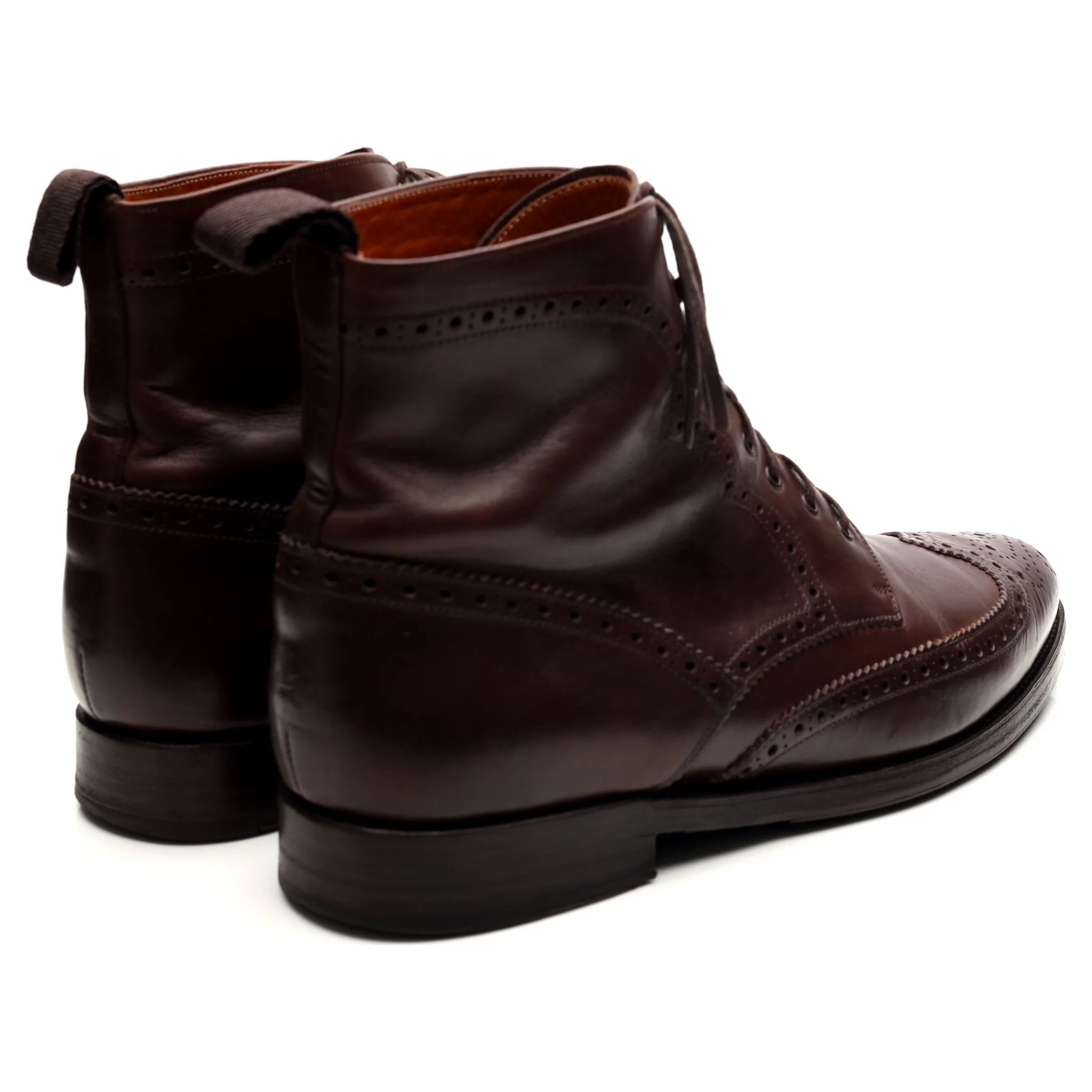 'Holman' Dark Brown Leather Brogue Boots UK 8.5 E - Image 5