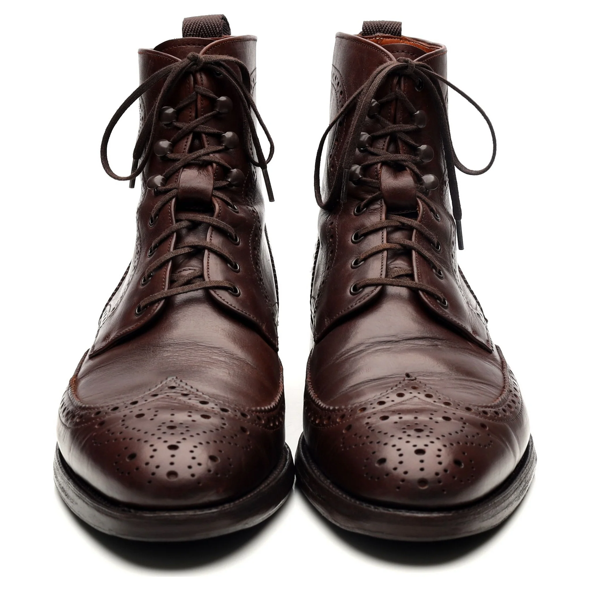 'Holman' Dark Brown Leather Brogue Boots UK 8.5 E - Image 8