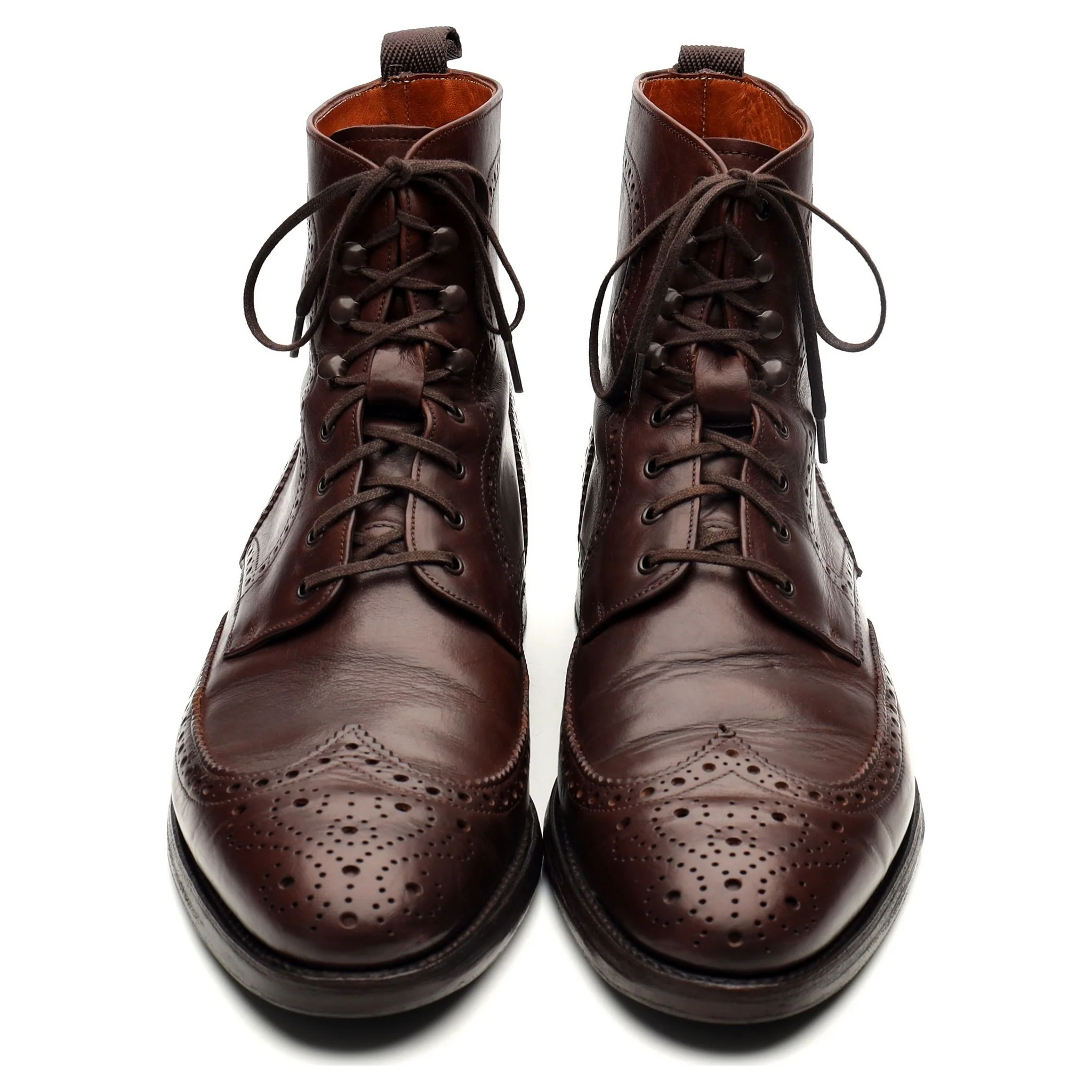 'Holman' Dark Brown Leather Brogue Boots UK 8.5 E - Image 9