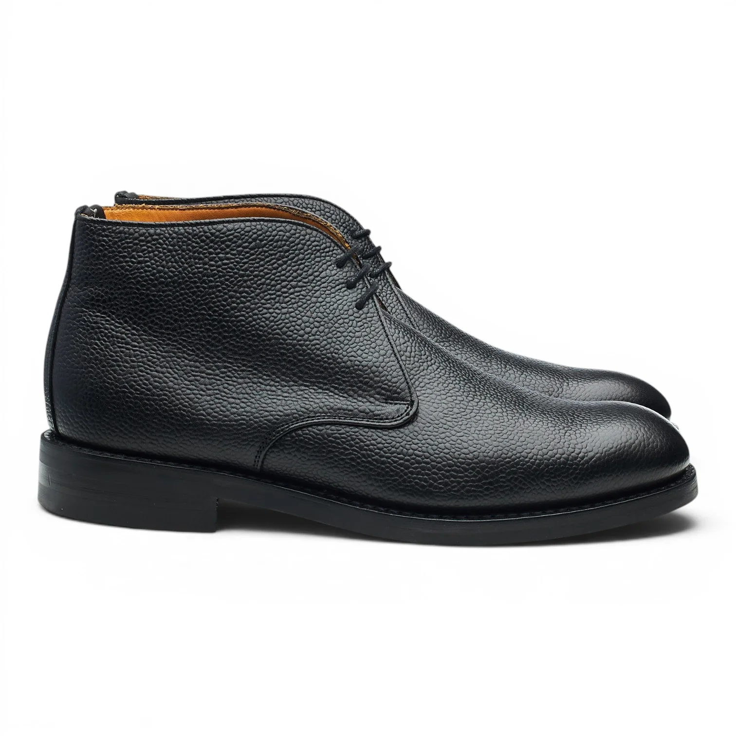 'Jackie III' Black Leather Chukka Boots UK 7.5 G
