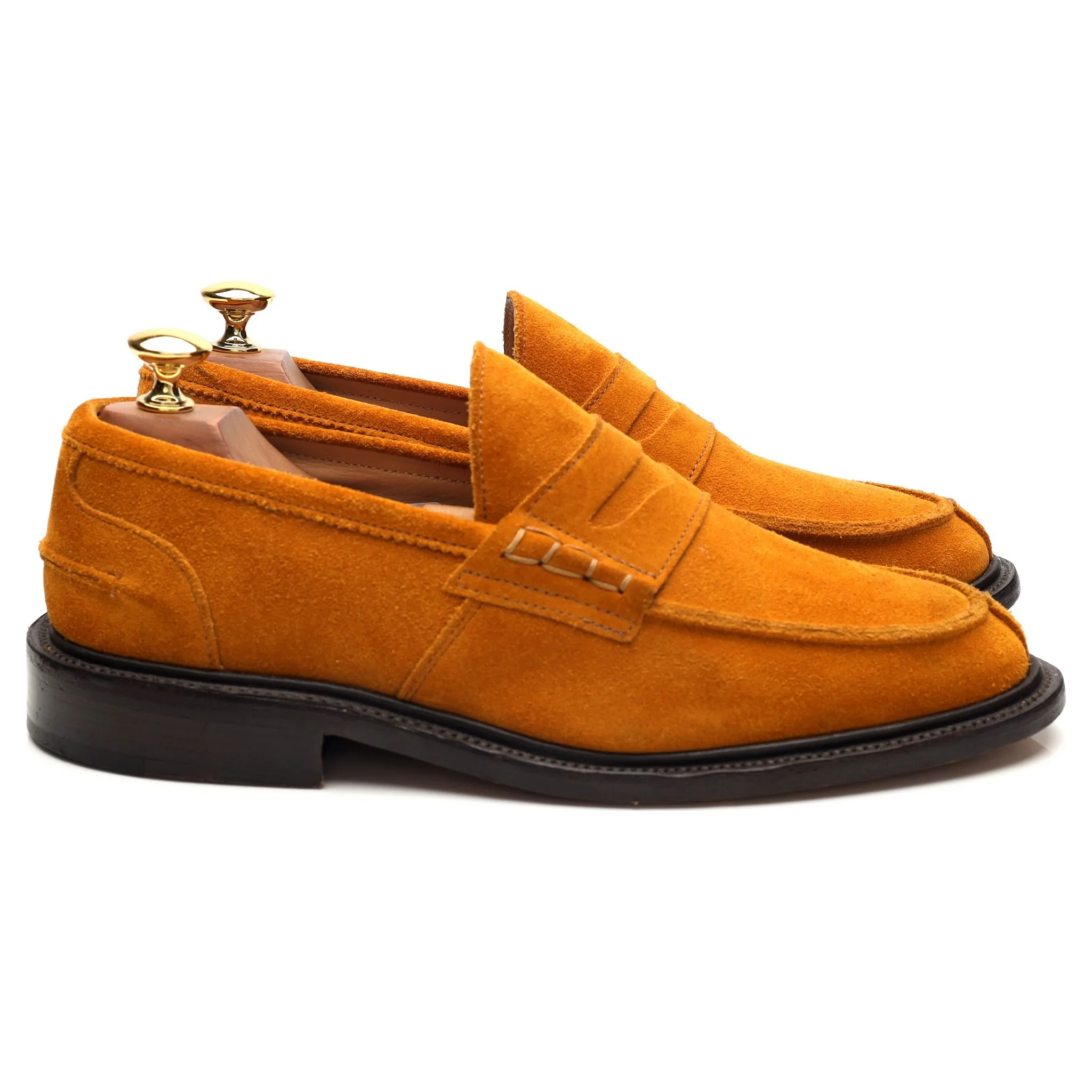 'James' Tan Brown Suede Loafers UK 6