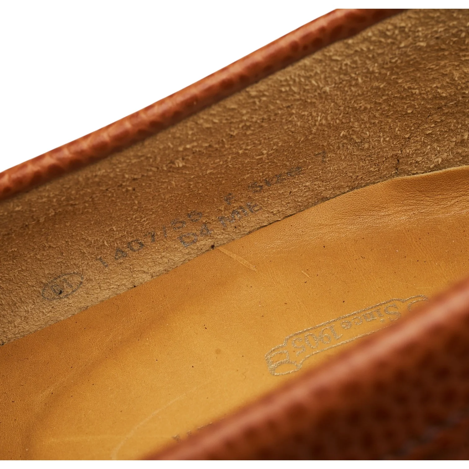 'Arran' Tan Brown Grain Leather Loafers UK 7.5 F - Image 7