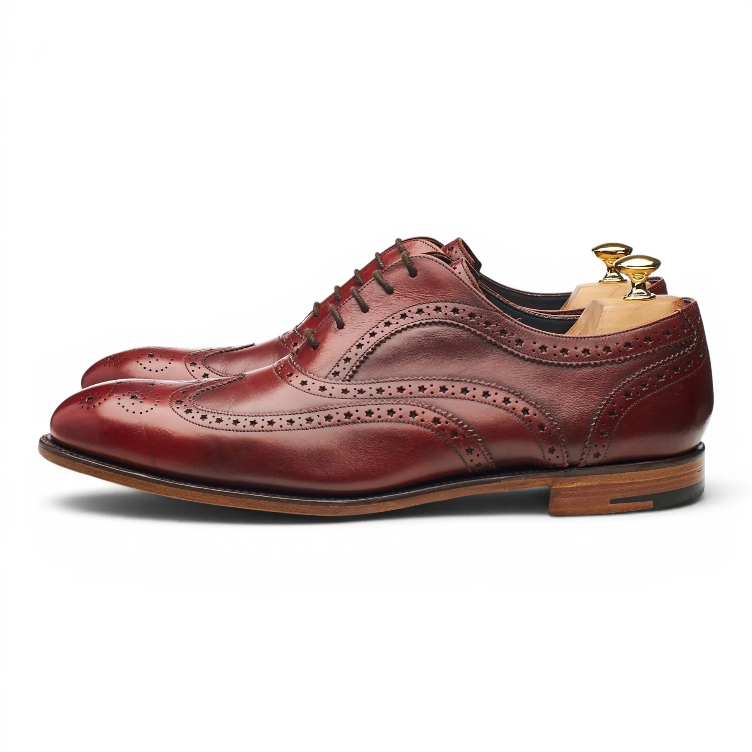 'Jensen' Burgundy Leather Brogues UK 10.5 F - Image 3