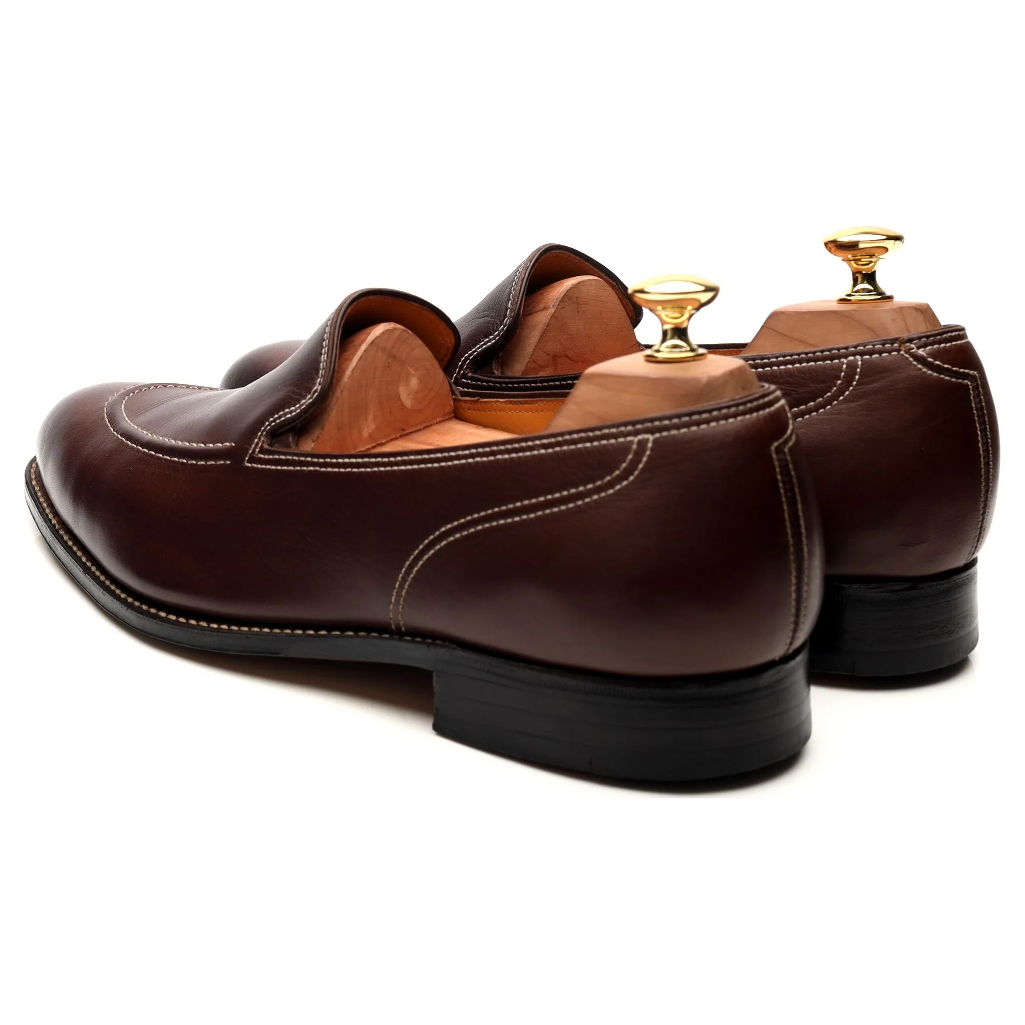 'Bahamas' Brown Leather Loafers UK 10 E - Image 3