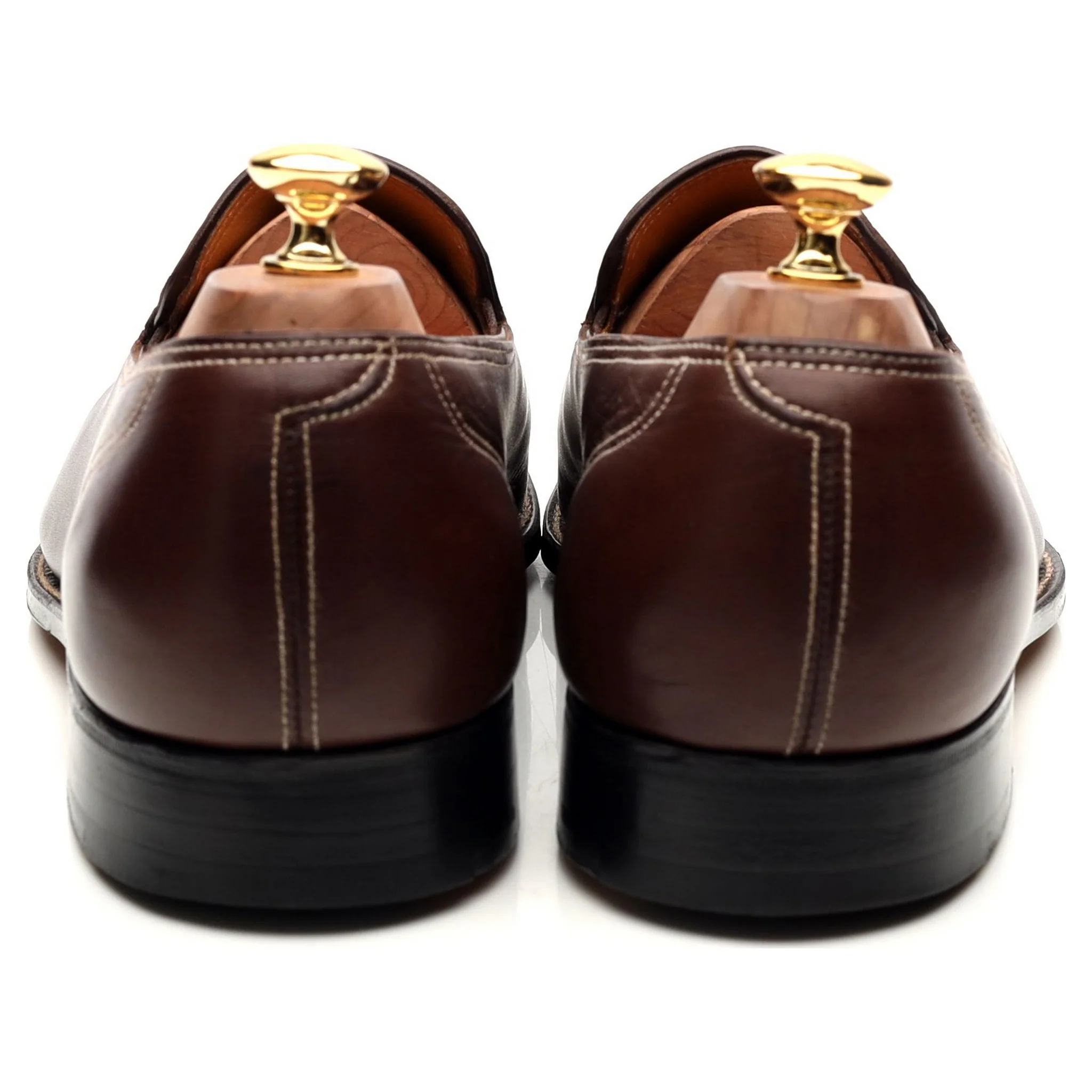 'Bahamas' Brown Leather Loafers UK 10 E - Image 4