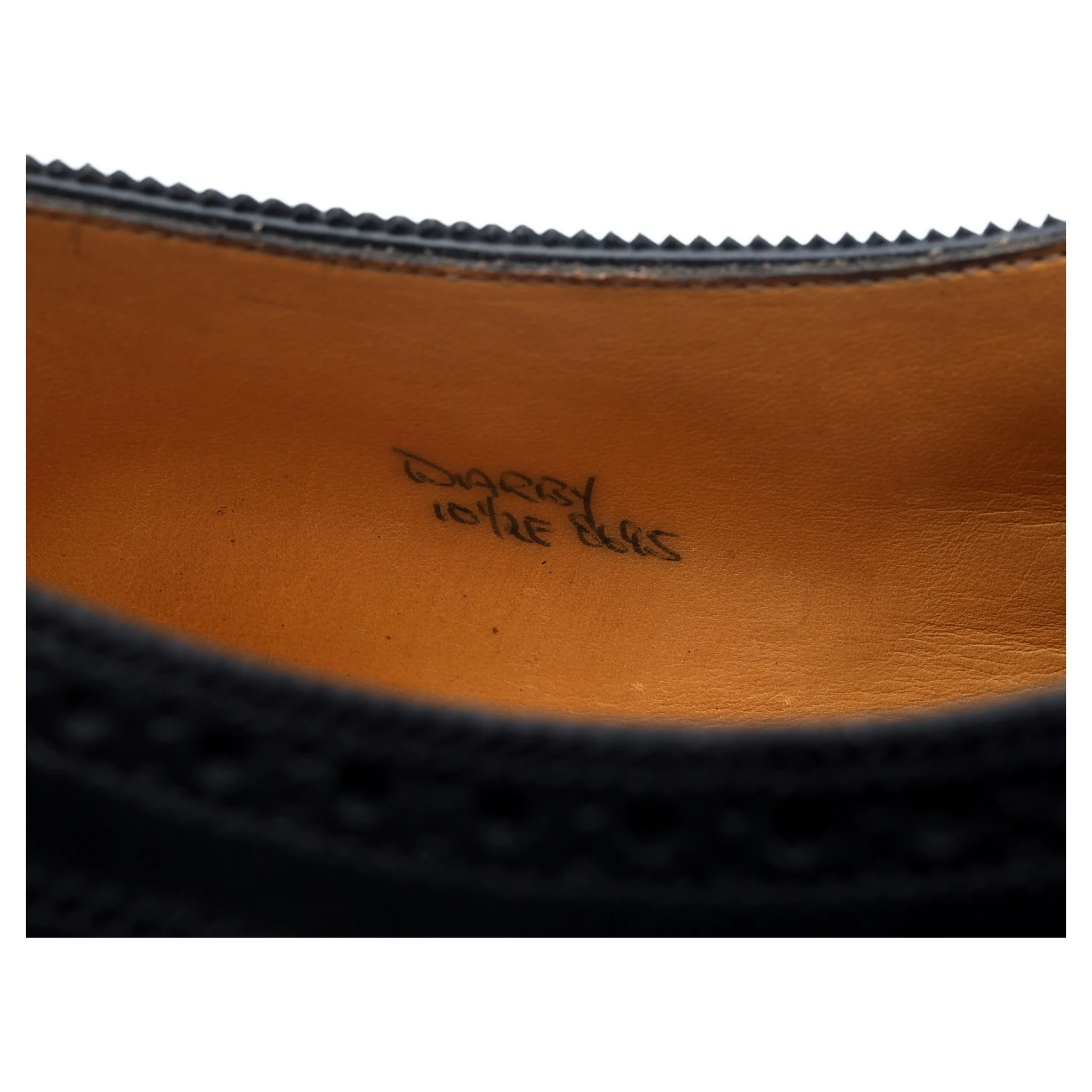 'Darby' Black Leather Derby Brogues UK 10.5 E - Image 13