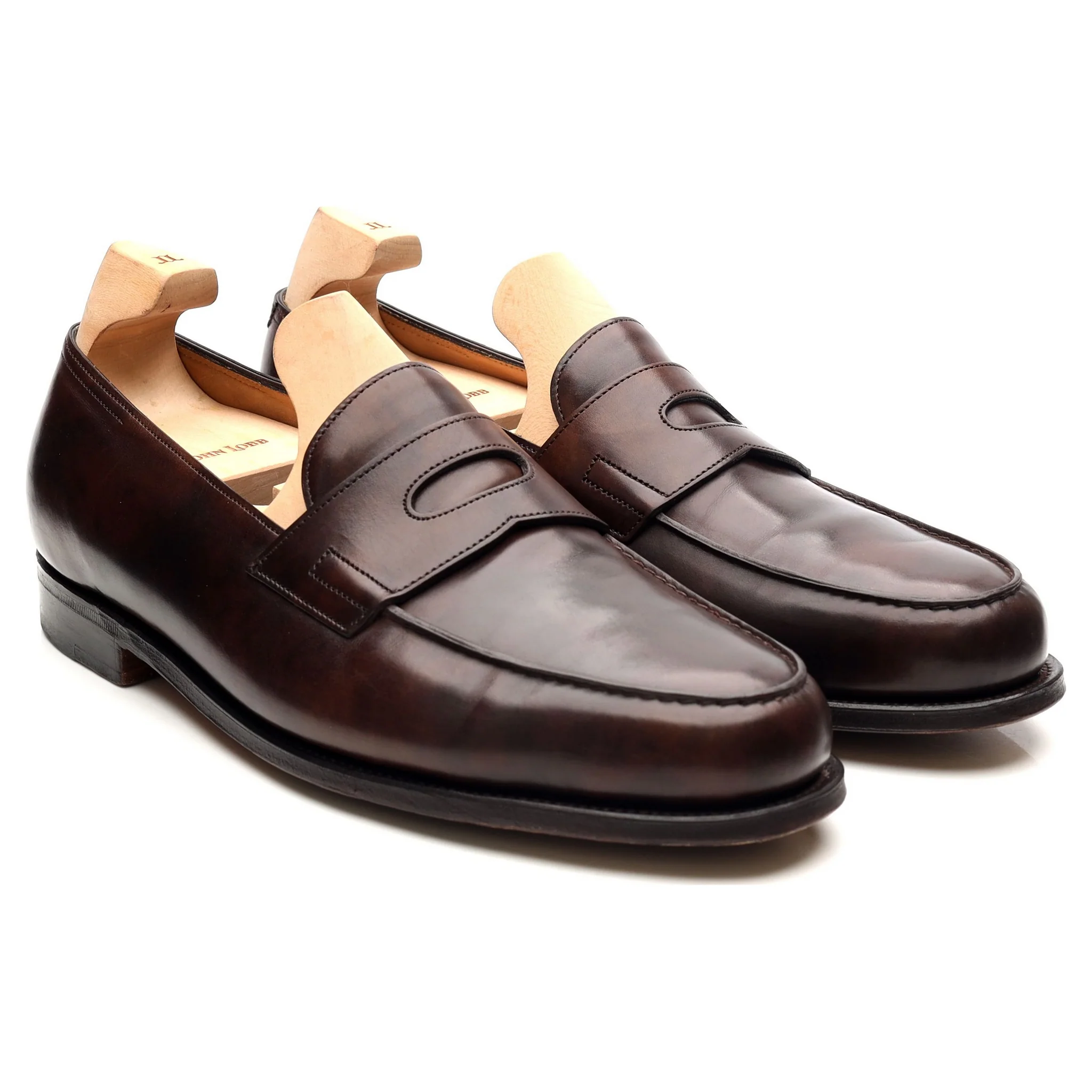 'Lopez' Dark Brown Museum Leather Loafers UK 8.5 E - Image 7
