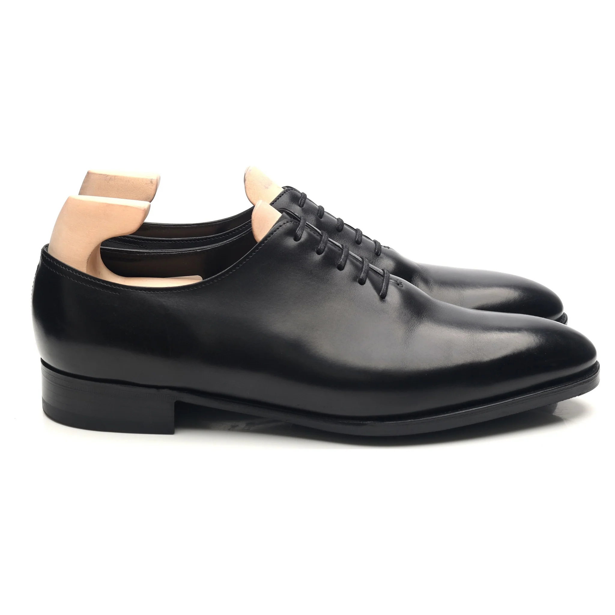 'Marldon' Black Leather Wholecut Oxford UK 9 E - Image 6