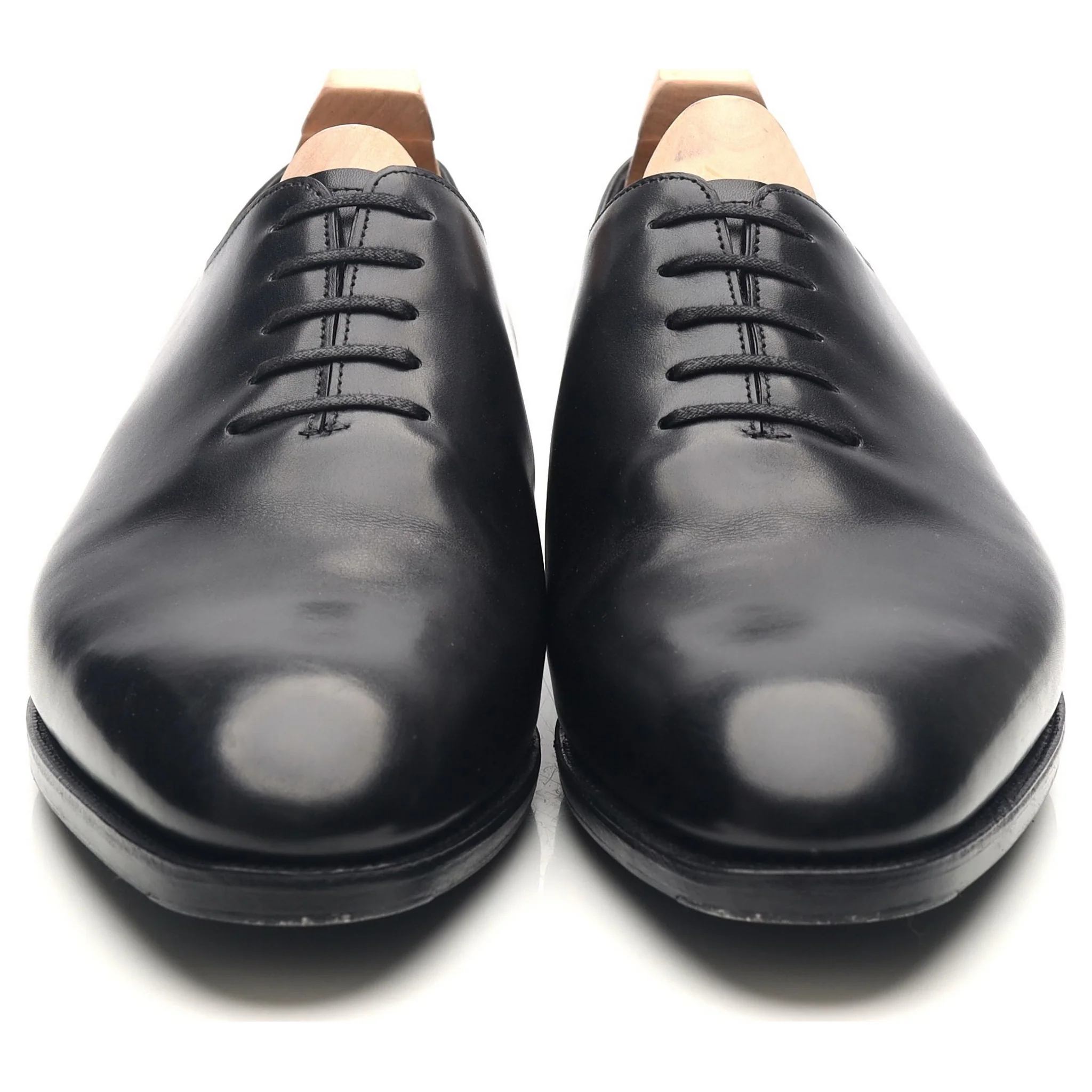 'Marldon' Black Leather Wholecut Oxford UK 9 E - Image 8