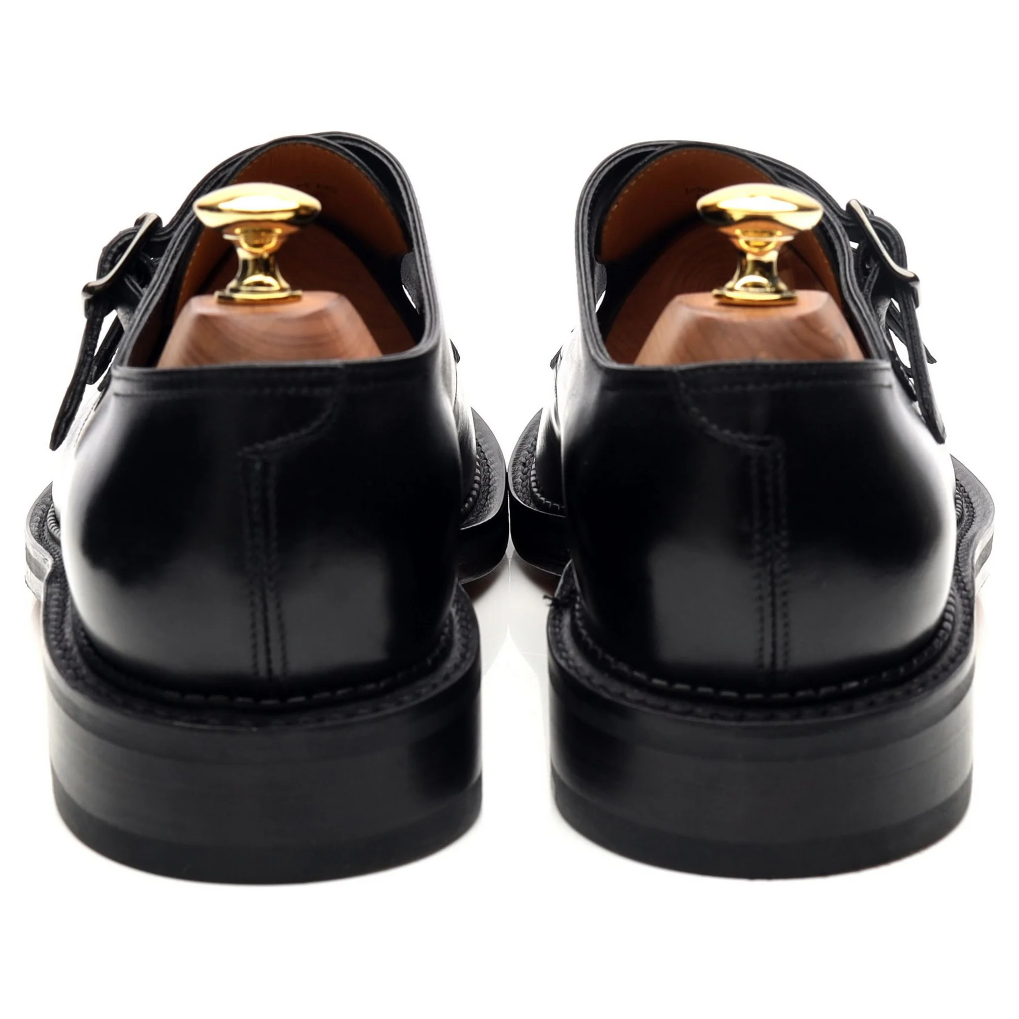 'William' Black Leather Double Monk Strap UK 6.5 E - Image 4