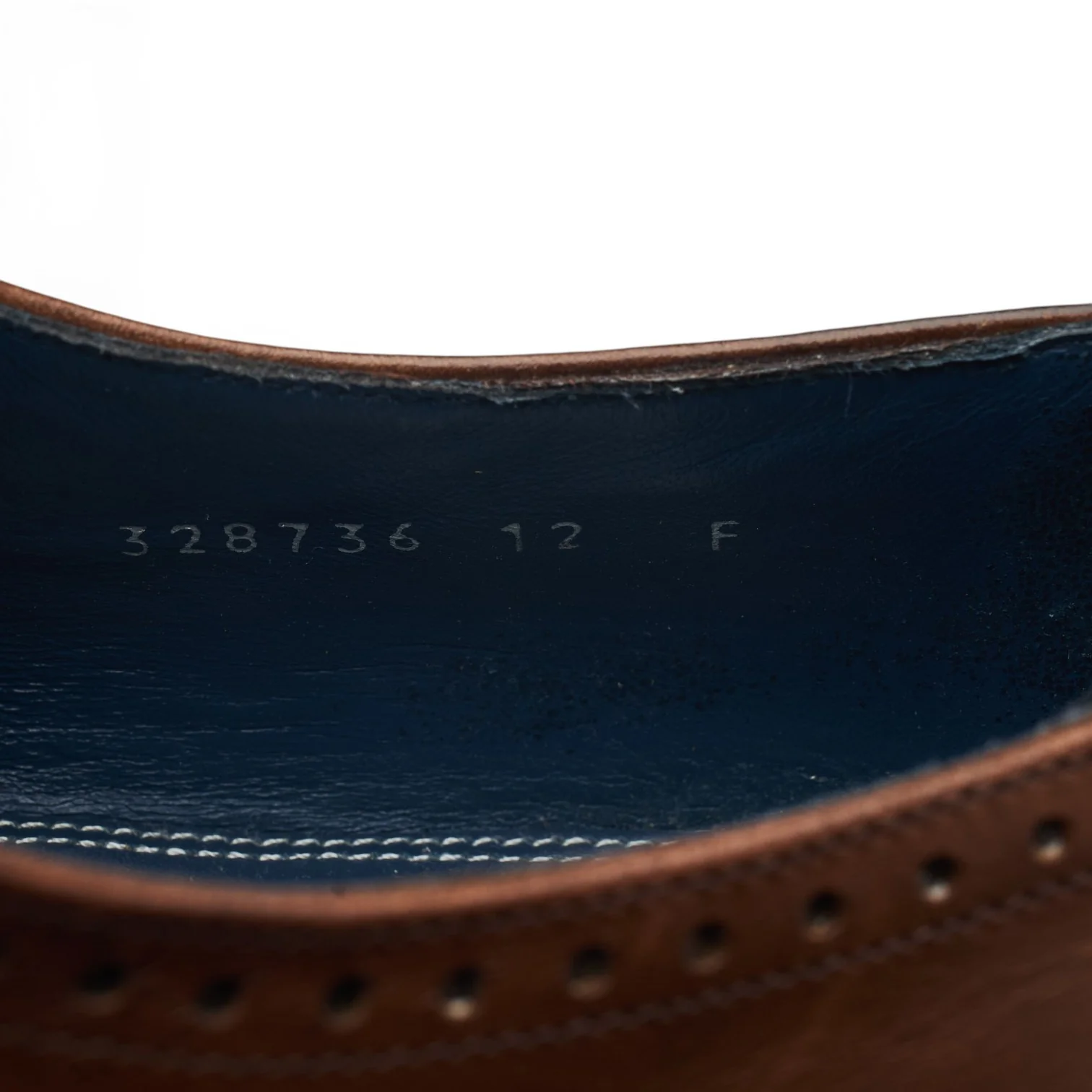 'Johnny' Dark Brown Leather Oxford Brogues UK 12 F - Image 7