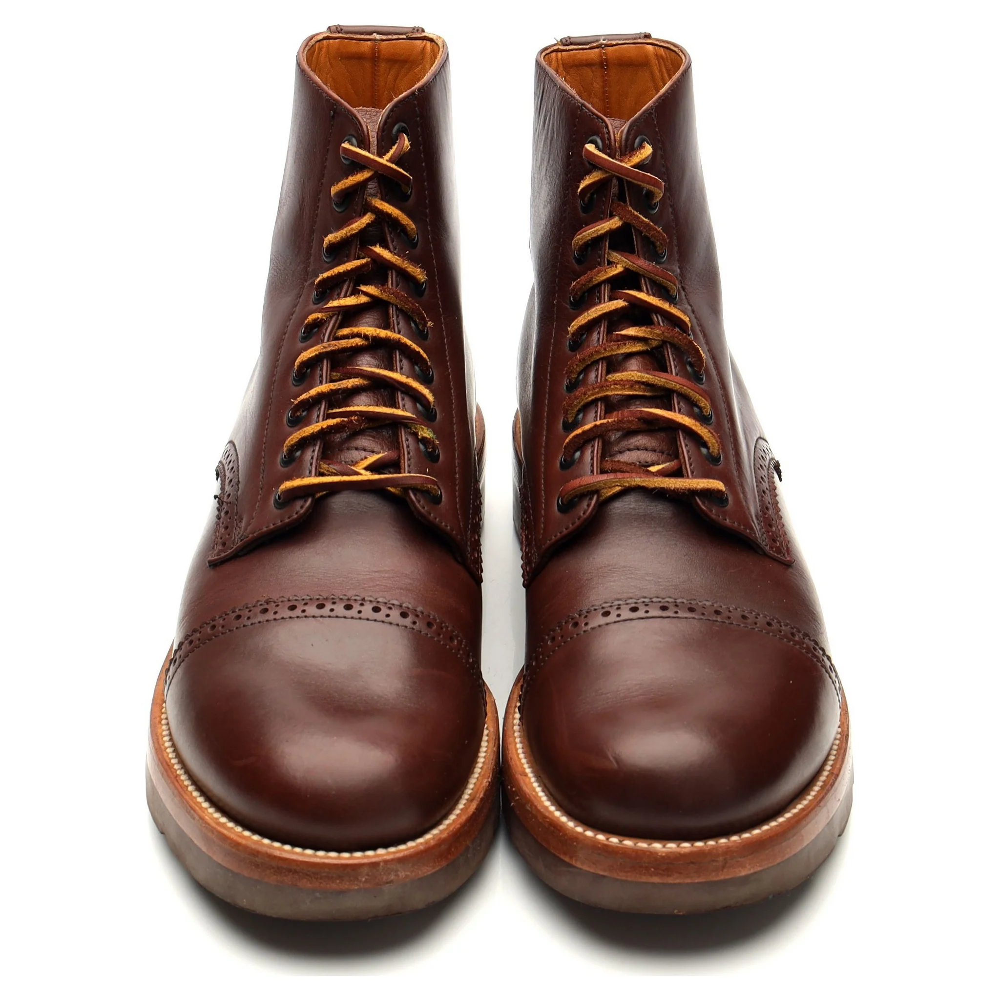 'Johnson' Brown Leather Boots UK 6.5 US 7.5 E - Image 2