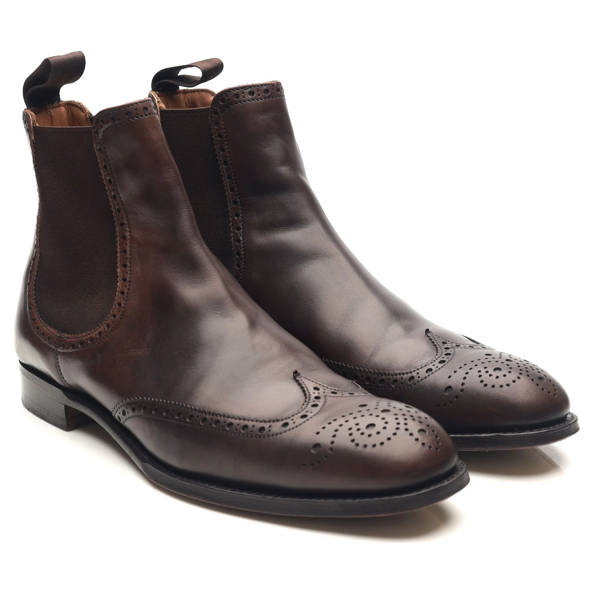 'Albert II' Dark Brown Leather Chelsea Boots UK 7 F - Image 7