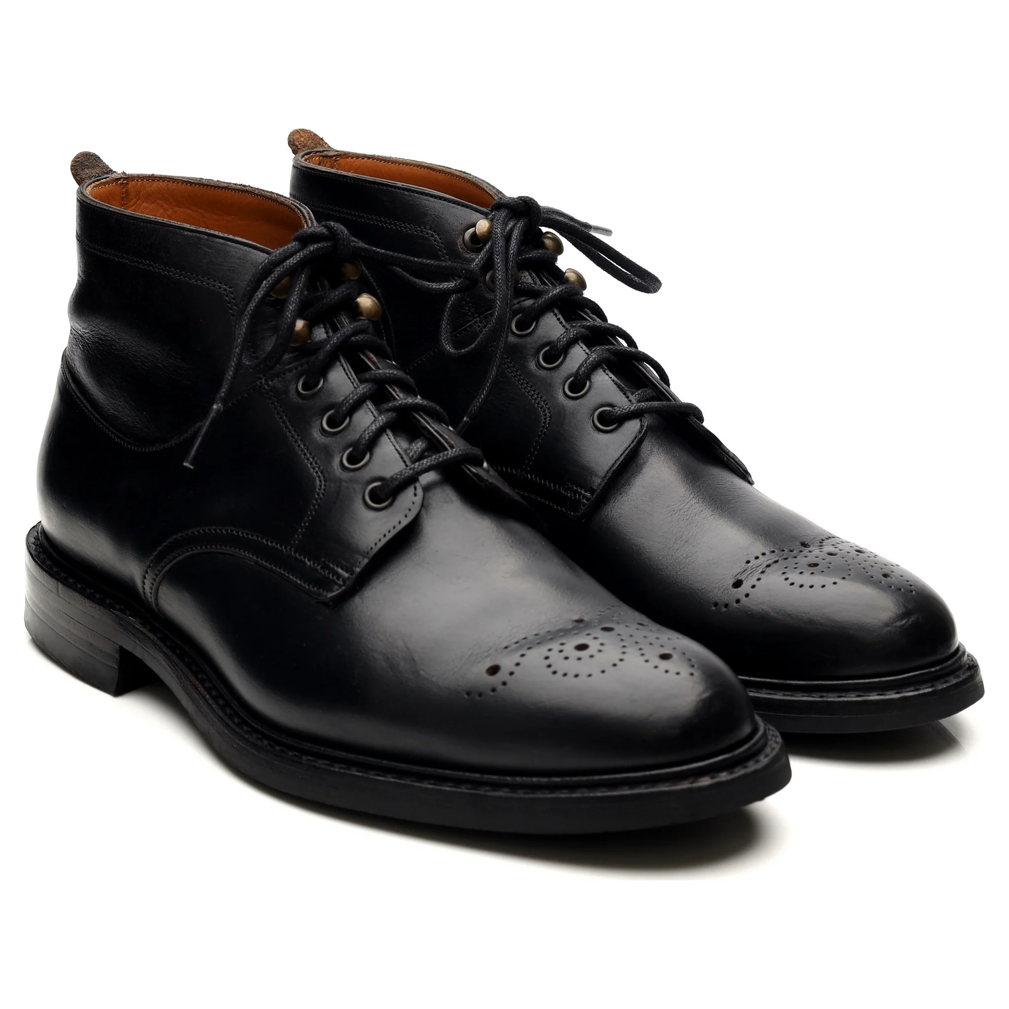 'Alexander' Black Leather Boots UK 7 F - Image 8