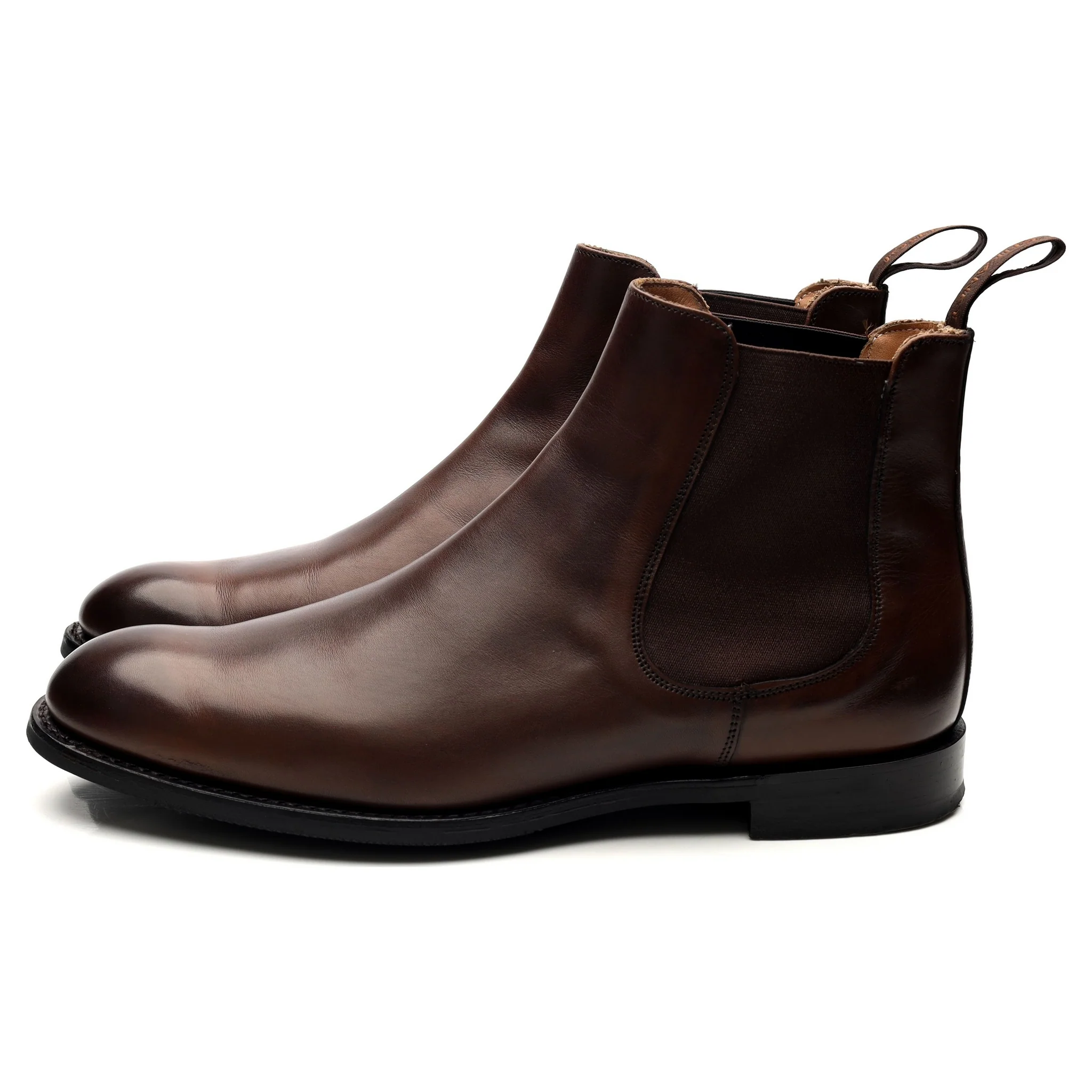 'Godfrey' Dark Brown Leather Chelsea Boots UK 9.5 F - Image 2