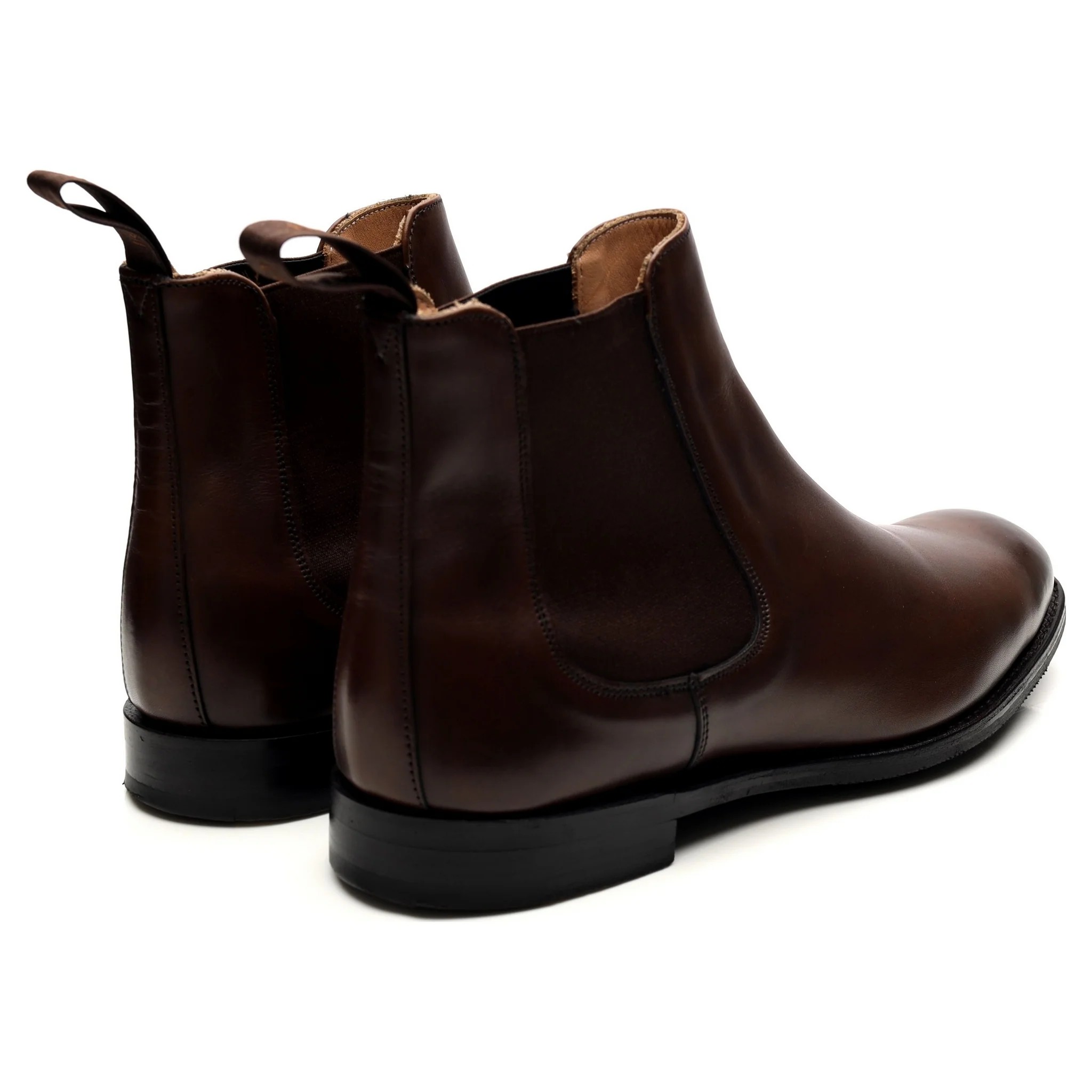 'Godfrey' Dark Brown Leather Chelsea Boots UK 9.5 F - Image 5
