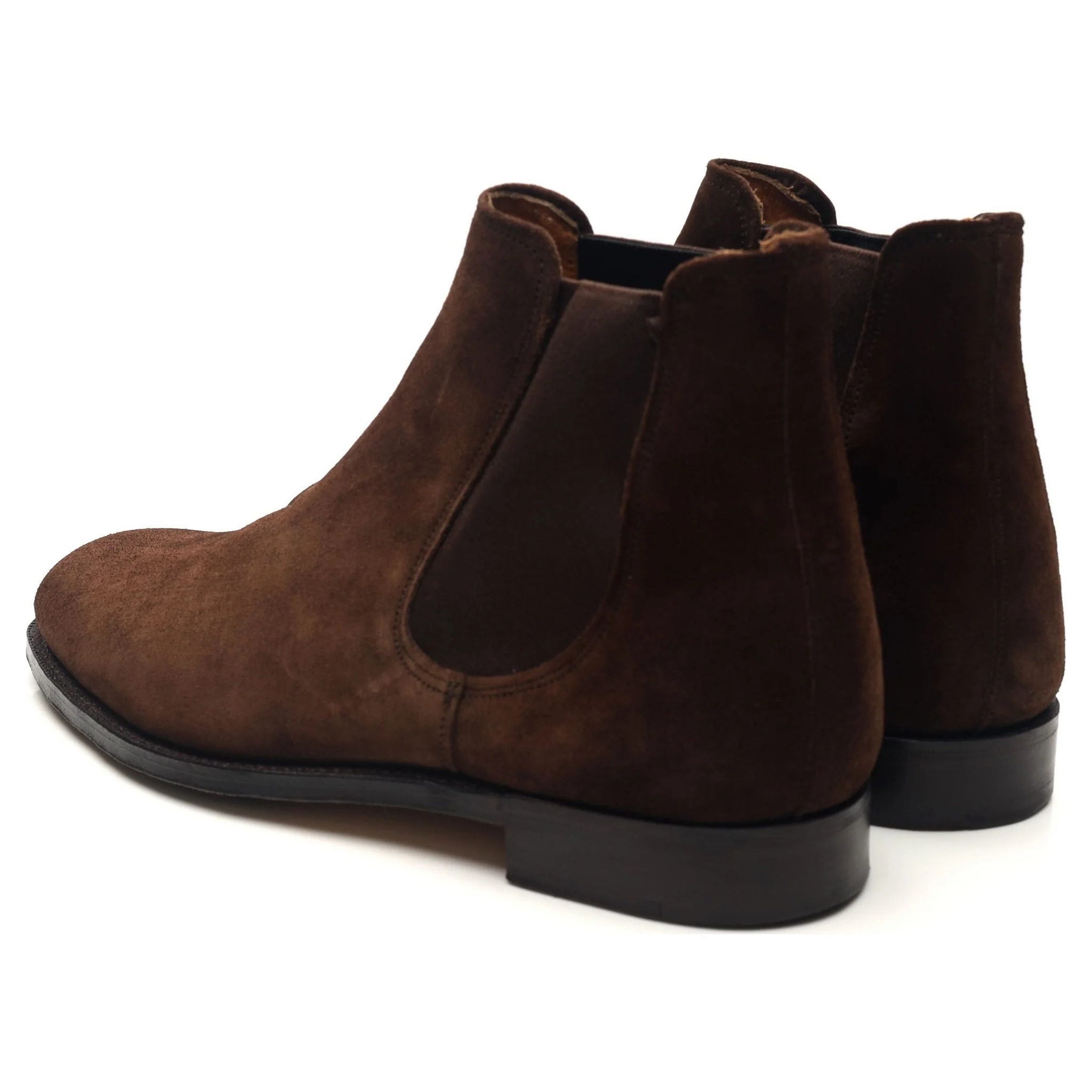 'Burghley' Dark Brown Suede Chelsea Boots UK 7.5 F - Image 3