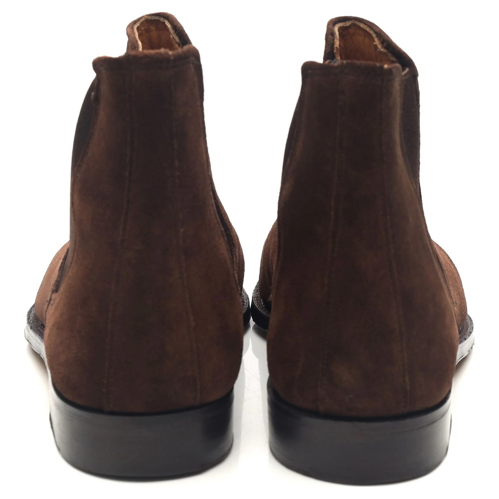 'Burghley' Dark Brown Suede Chelsea Boots UK 7.5 F - Image 4