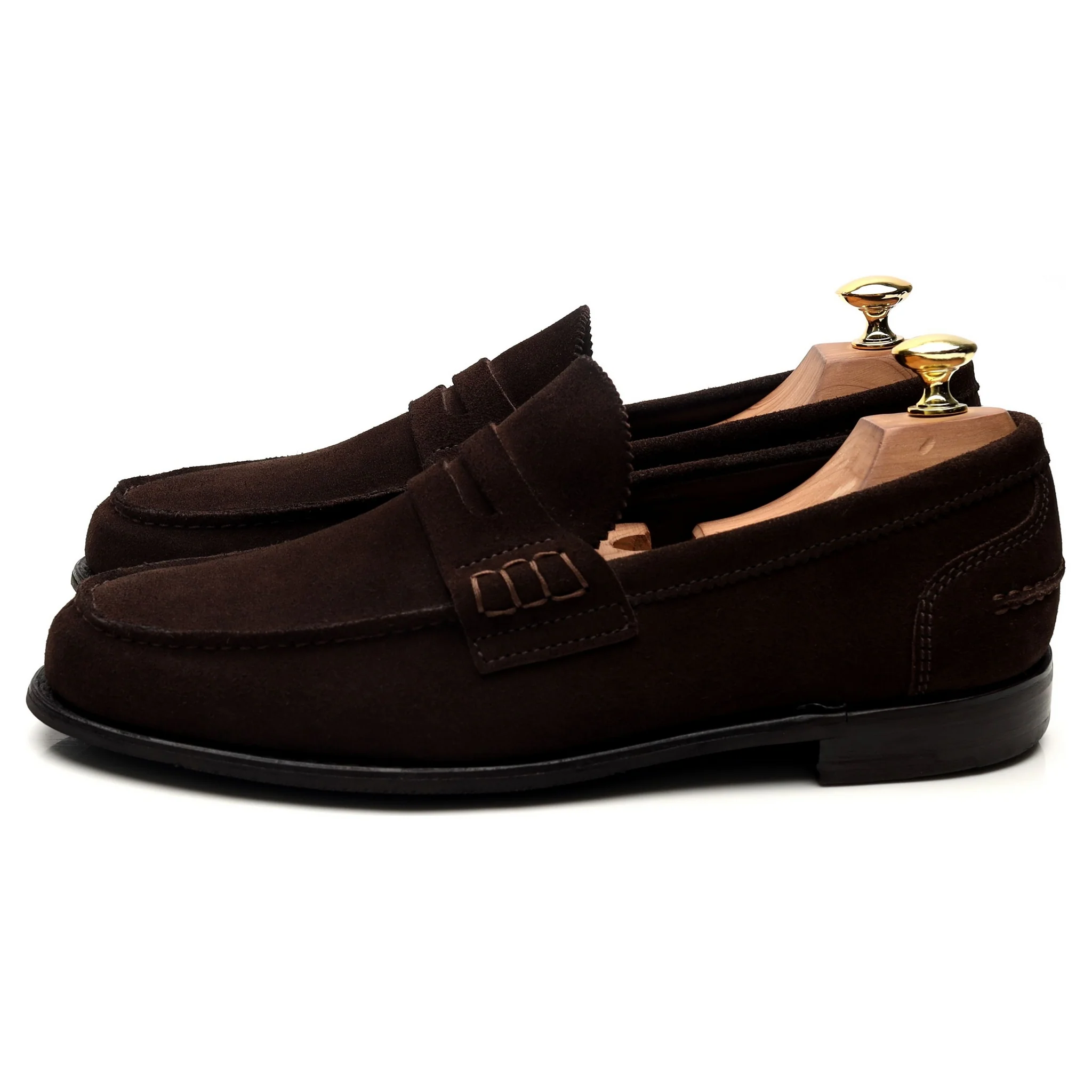 'Dover D' Dark Brown Suede Loafers UK 8 F - Image 2