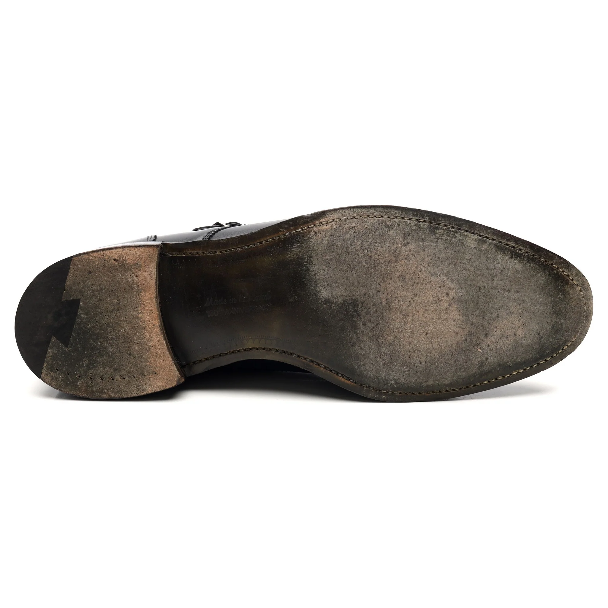 'Freeman' Black Leather Double Monk Strap Boots UK 10.5 F - Image 11