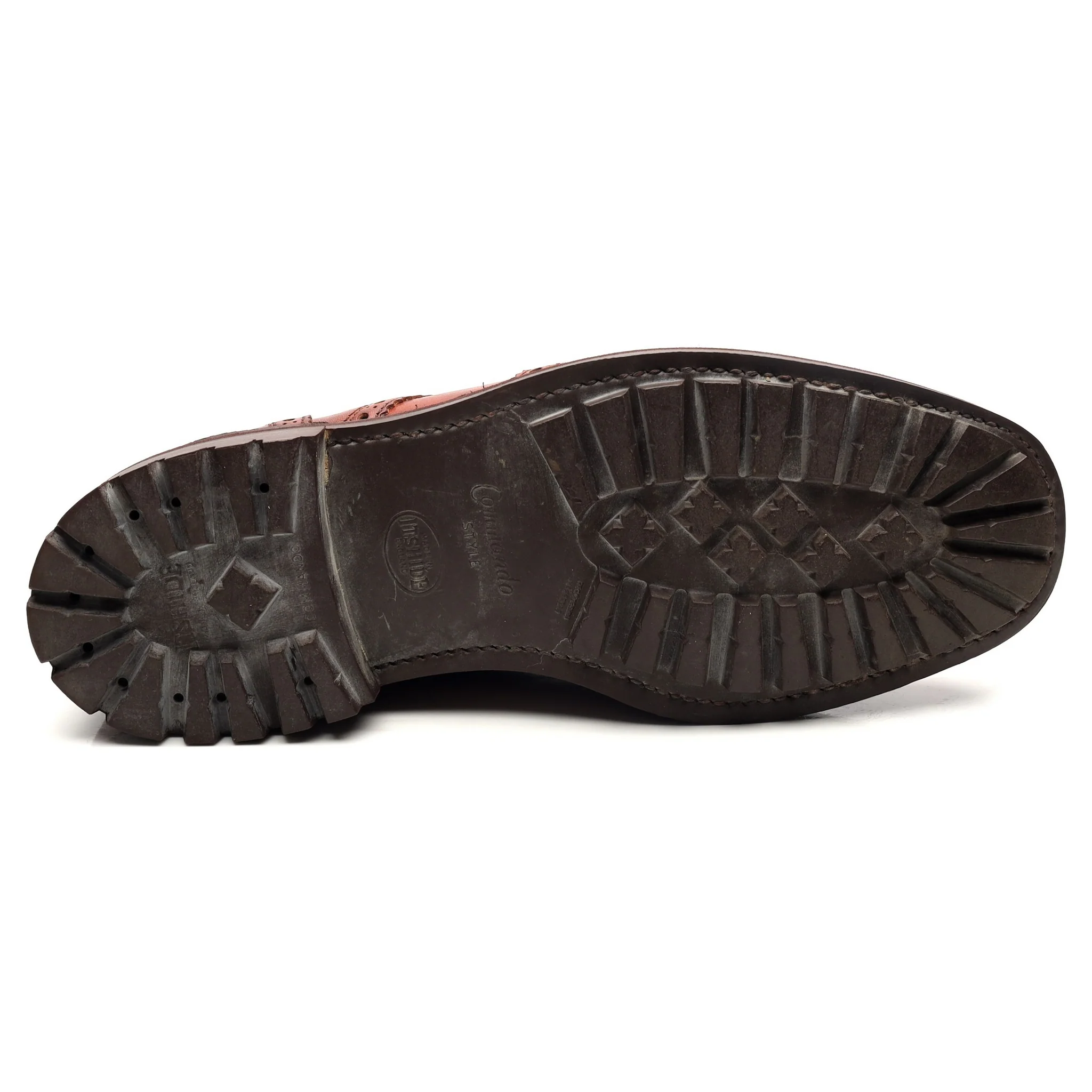 'Greasy' Tan Brown Leather Derby Brogues UK 9 F - Image 11