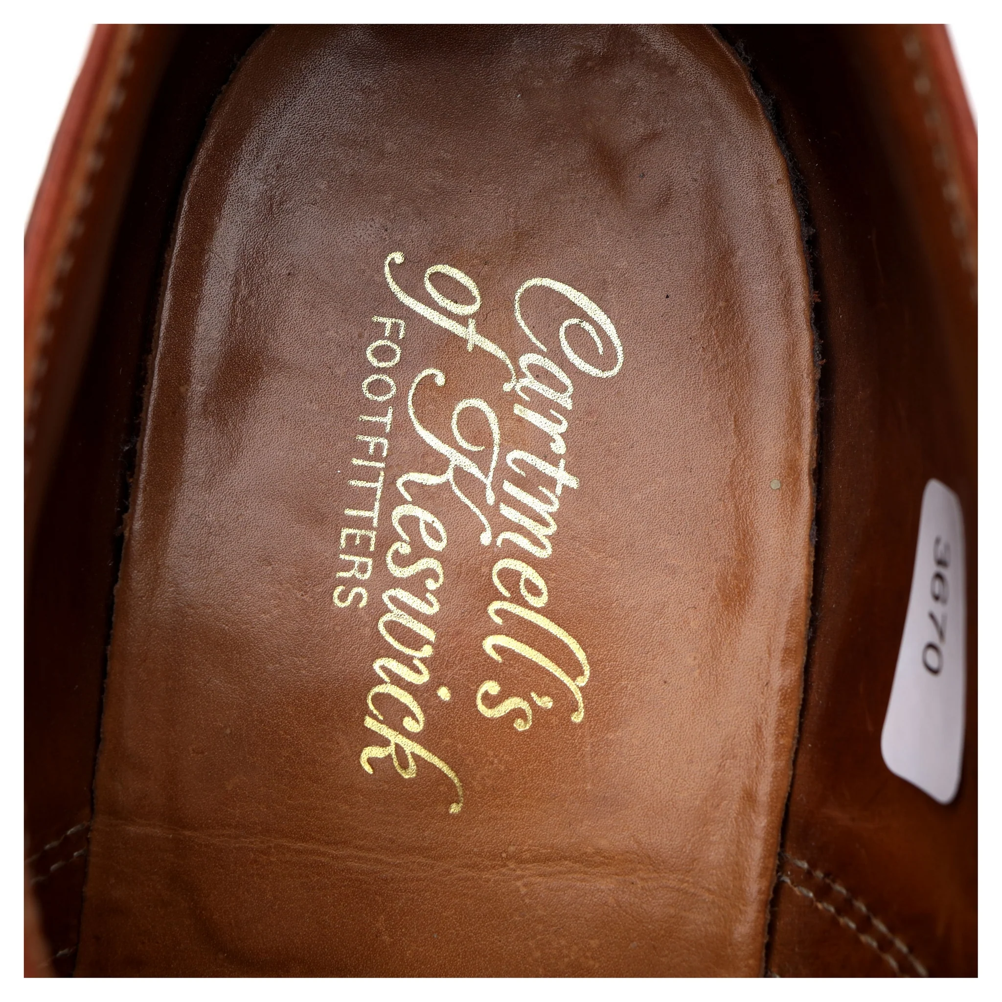 'Greasy' Tan Brown Leather Derby Brogues UK 9 F - Image 12
