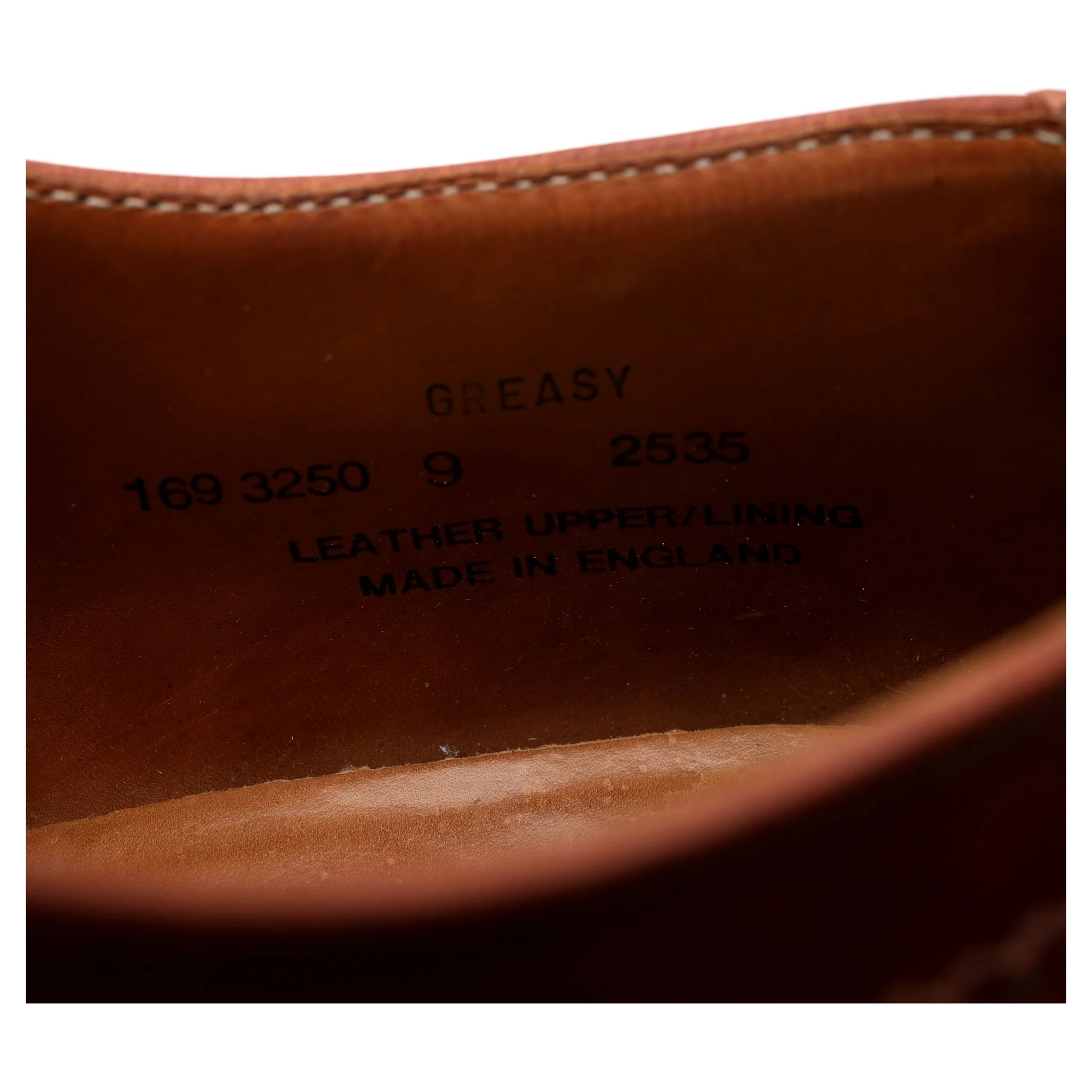 'Greasy' Tan Brown Leather Derby Brogues UK 9 F - Image 13