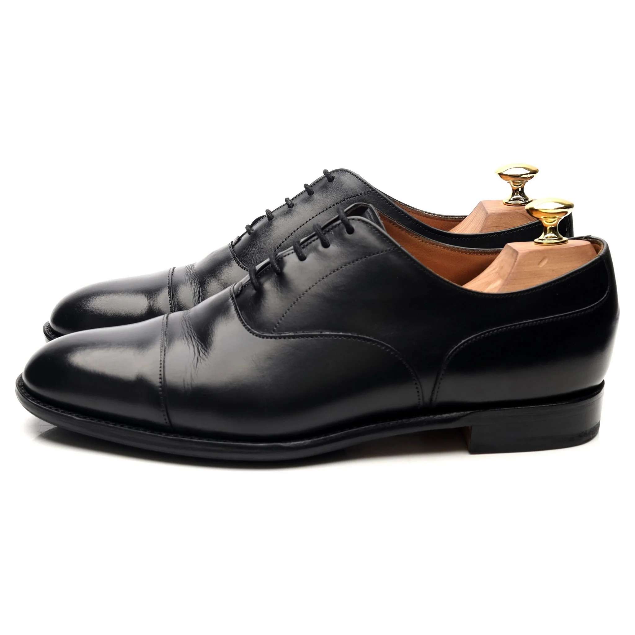 'Harrington' Black Leather Oxford UK 8 F - Image 2