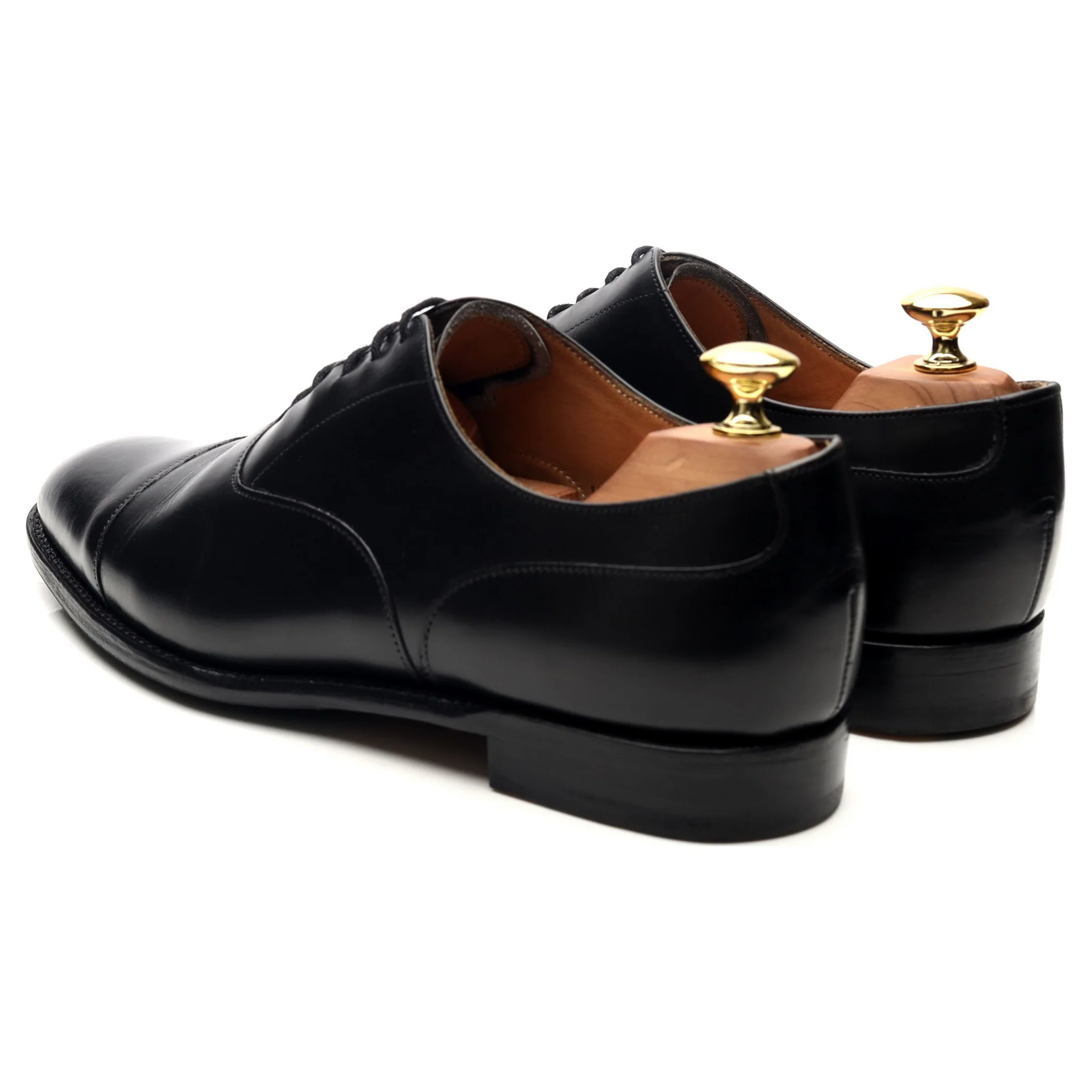 'Harrington' Black Leather Oxford UK 8 F - Image 3