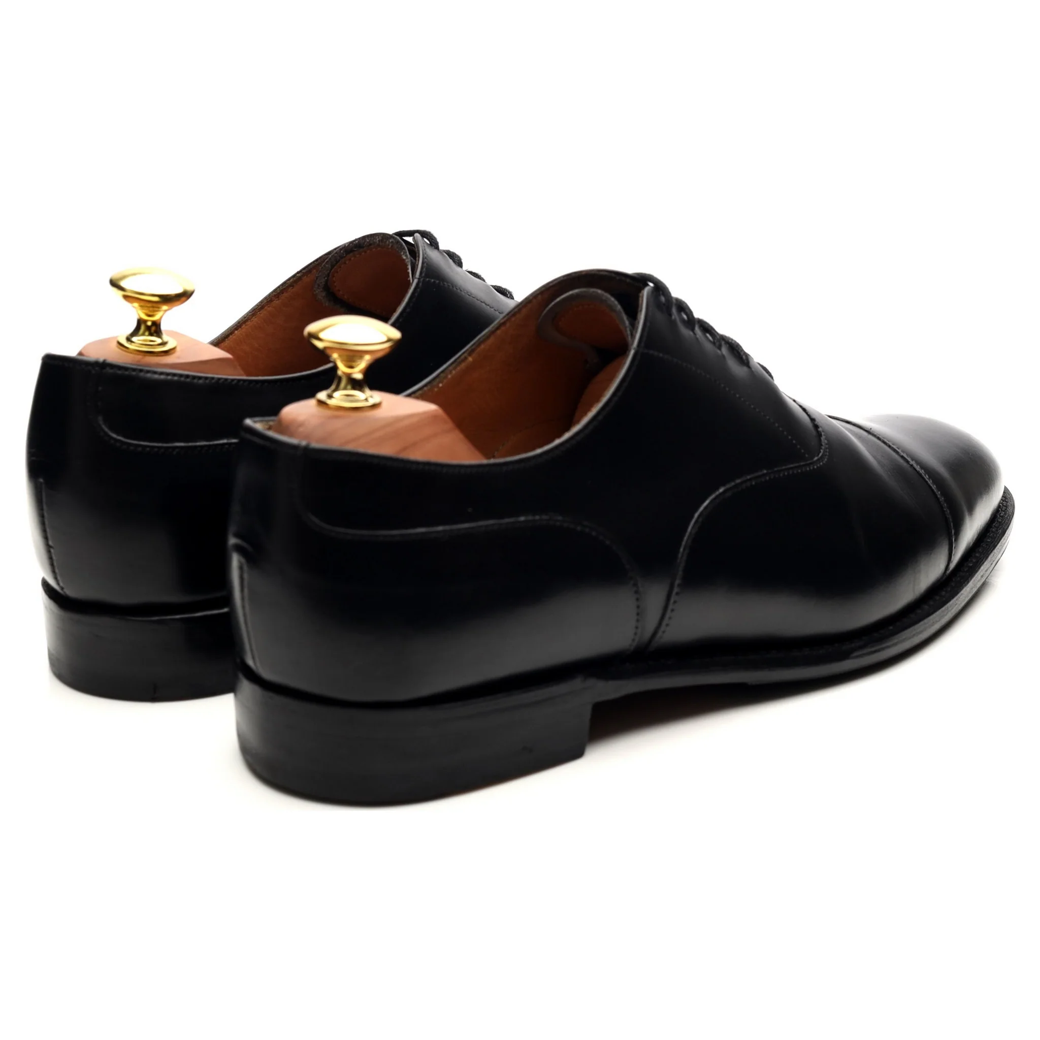 'Harrington' Black Leather Oxford UK 8 F - Image 5