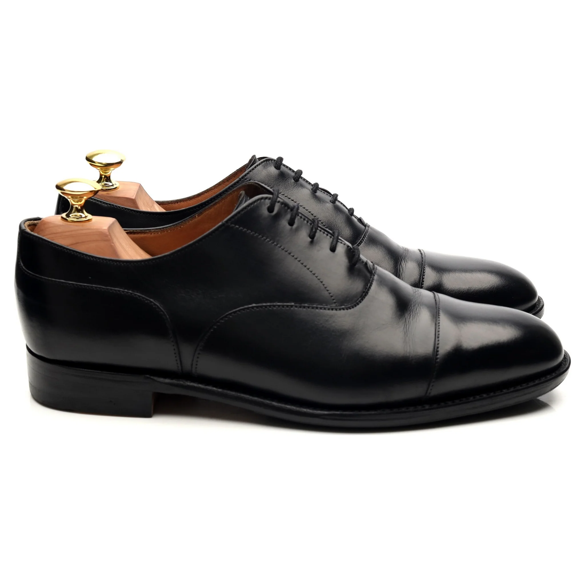 'Harrington' Black Leather Oxford UK 8 F - Image 6