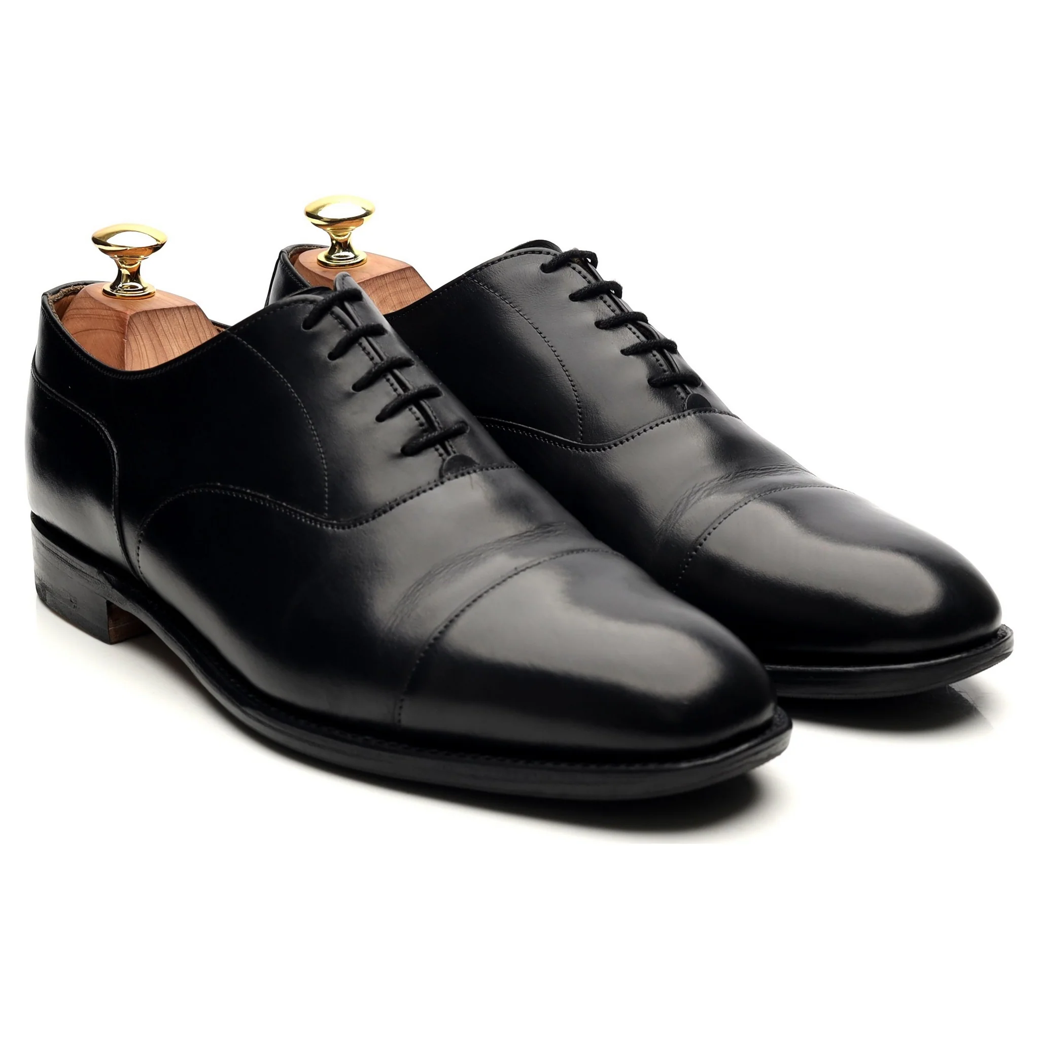 'Harrington' Black Leather Oxford UK 8 F - Image 7