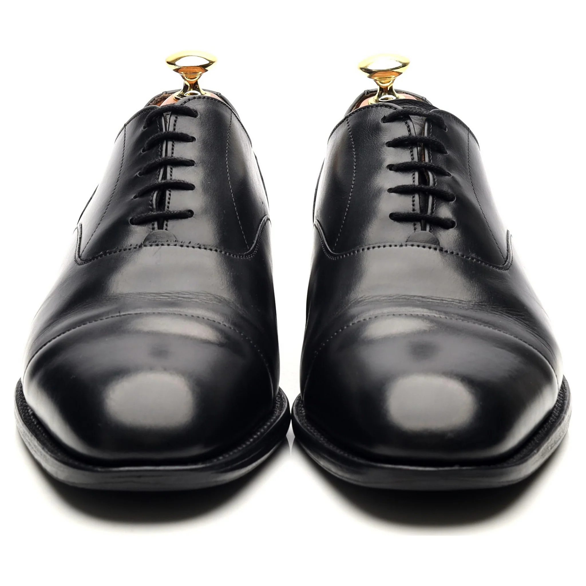 'Harrington' Black Leather Oxford UK 8 F - Image 8