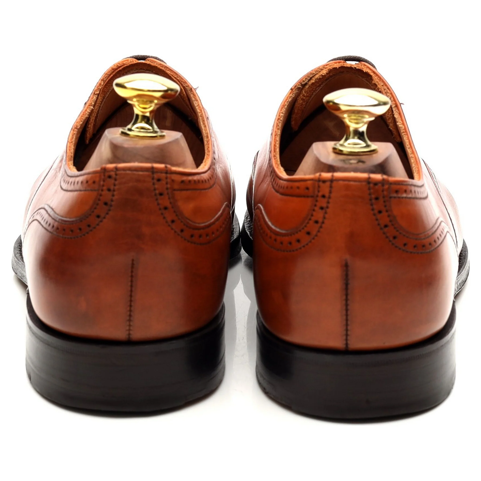 'Harris' Tan Brown Leather Oxford Brogues UK 7 F - Image 4