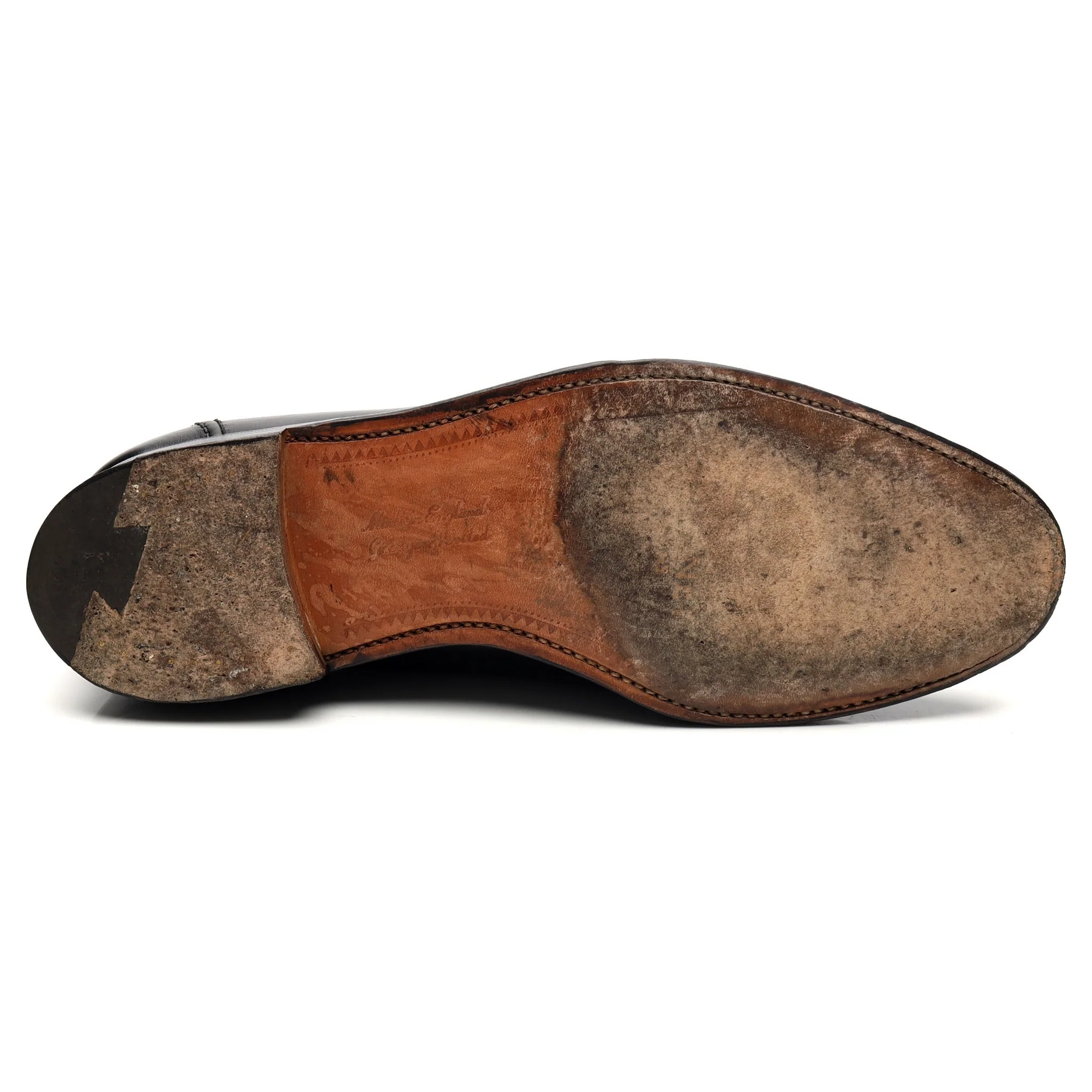 'Harry' Black Leather Tassel Loafers UK 8.5 F - Image 12