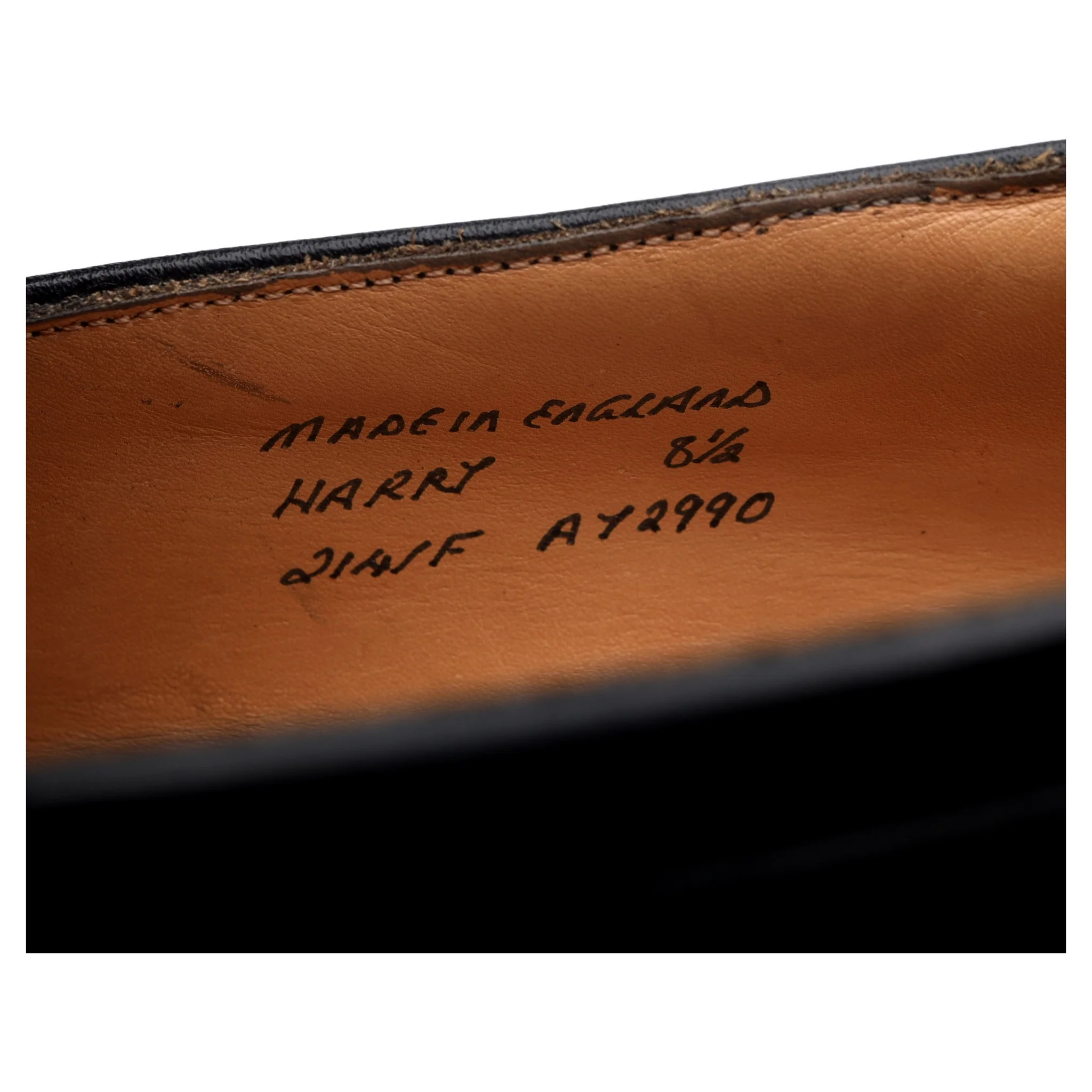 'Harry' Black Leather Tassel Loafers UK 8.5 F - Image 14
