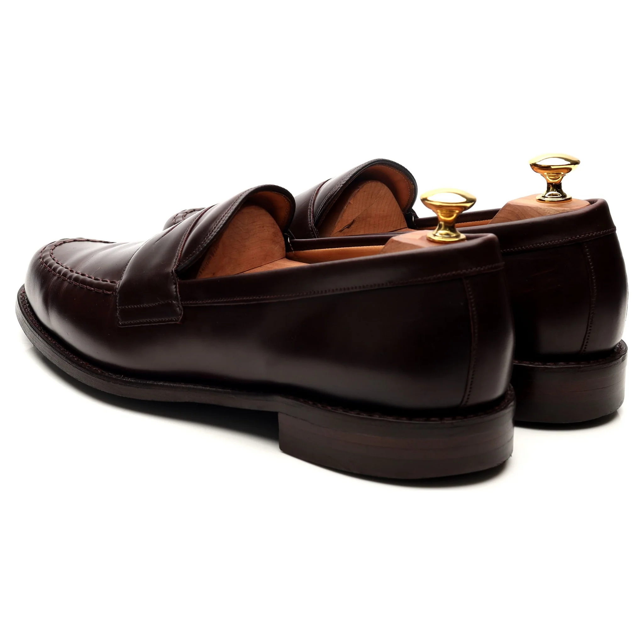'Howard' Burgundy Leather Loafers UK 9 F - Image 3