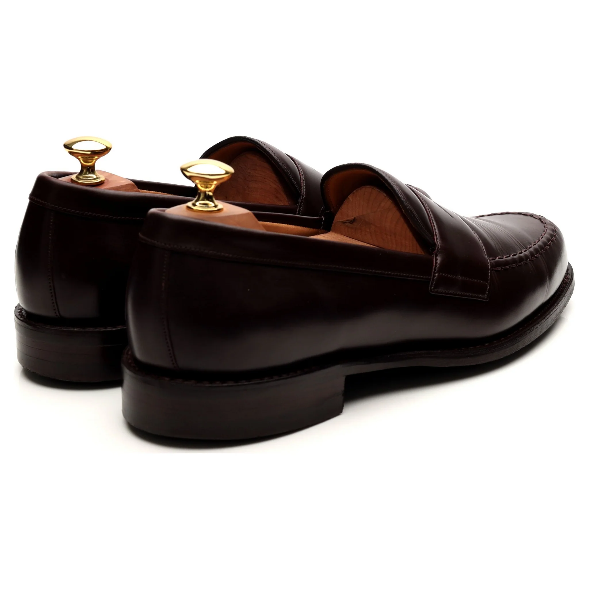 'Howard' Burgundy Leather Loafers UK 9 F - Image 5