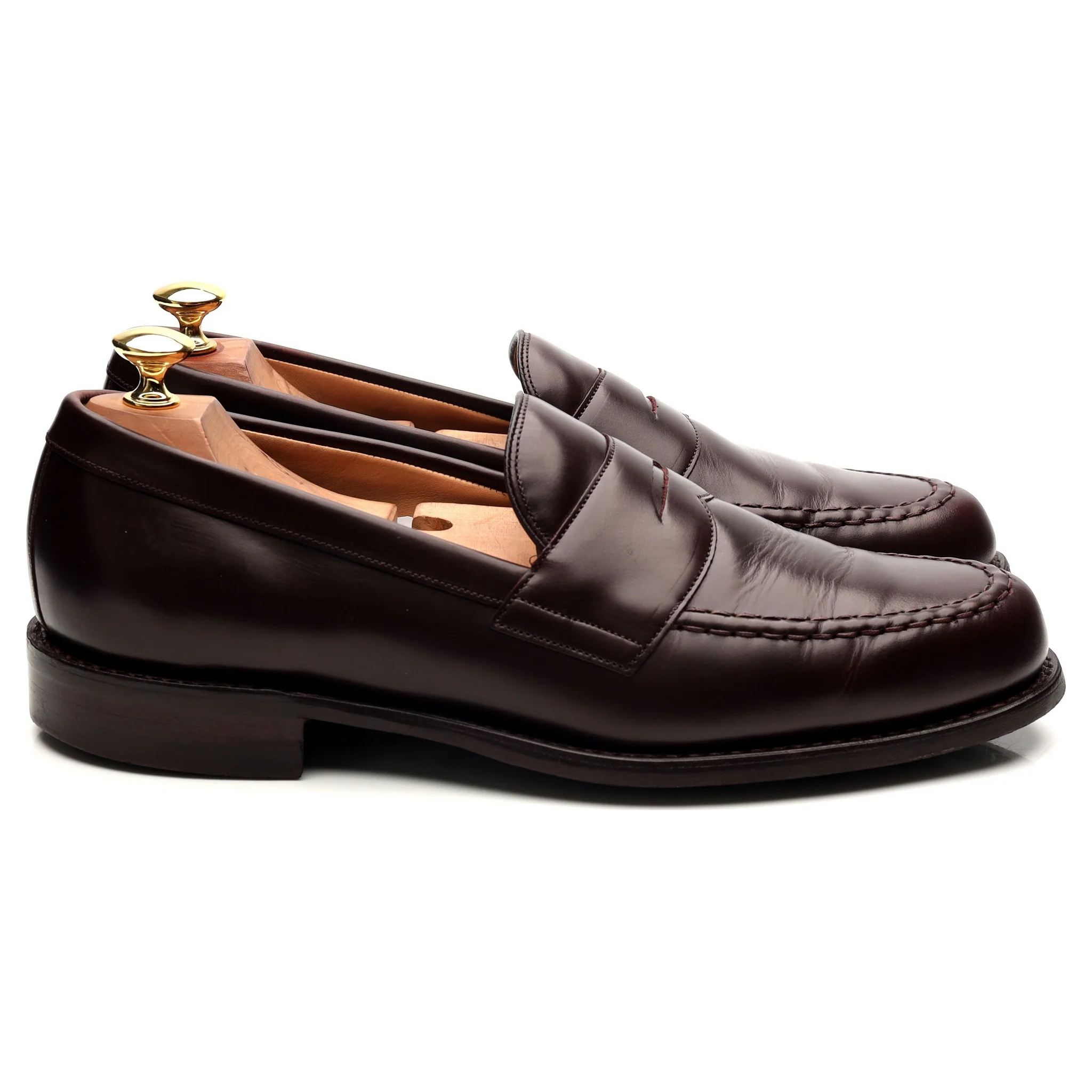 'Howard' Burgundy Leather Loafers UK 9 F - Image 6