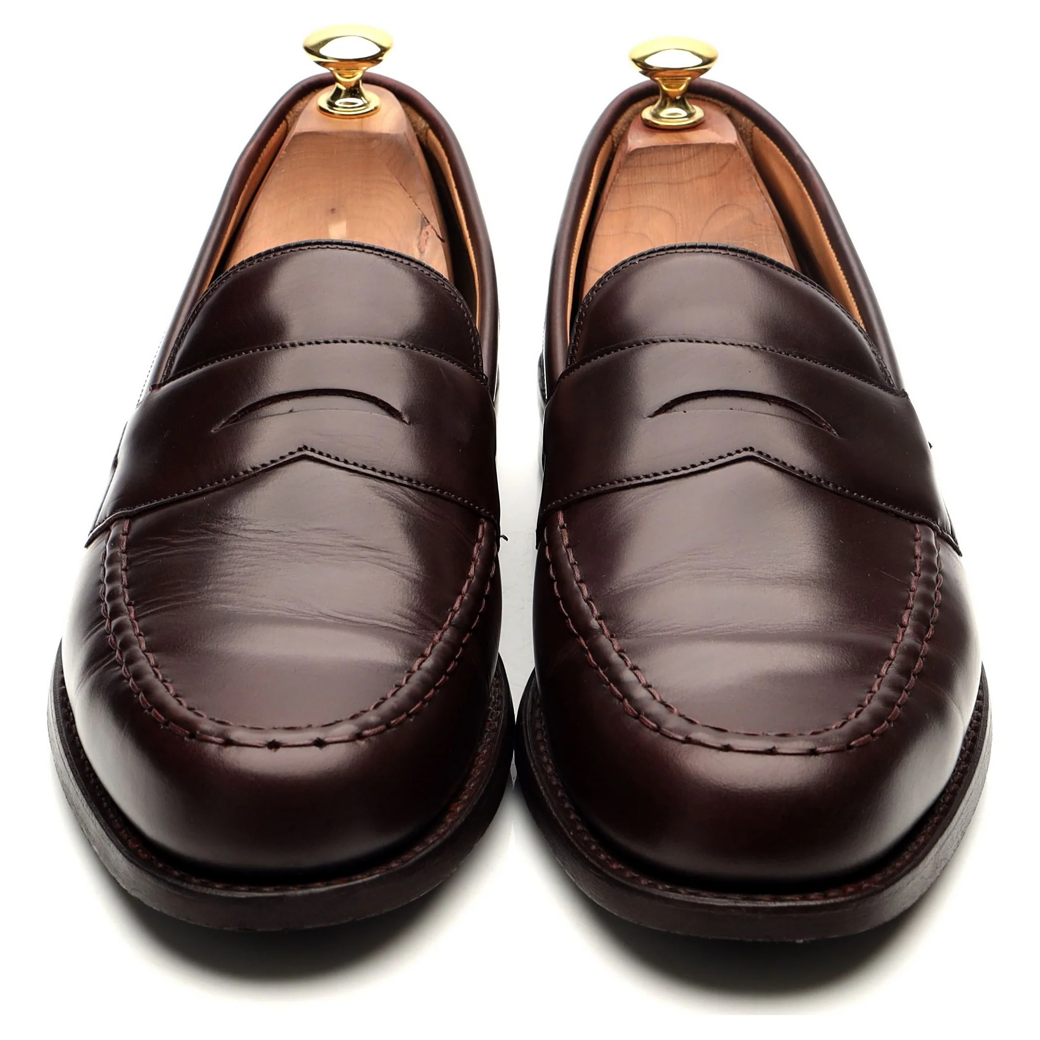 'Howard' Burgundy Leather Loafers UK 9 F - Image 9